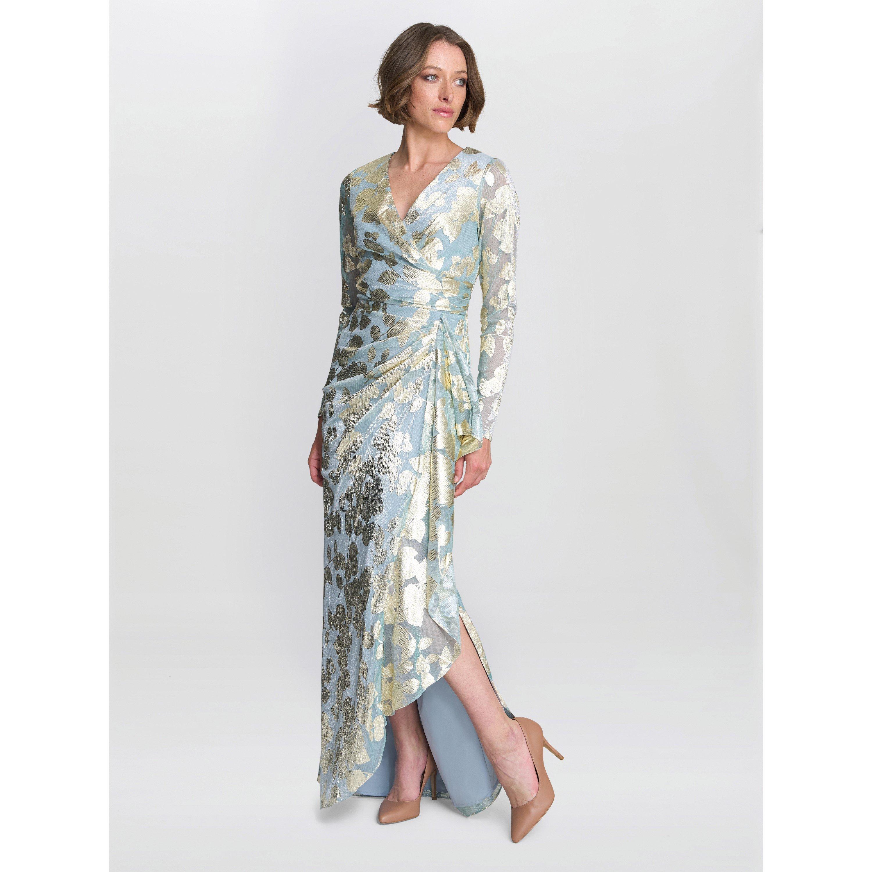 Sage - Gina Bacconi - Kamala Foil Maxi Dress - 6