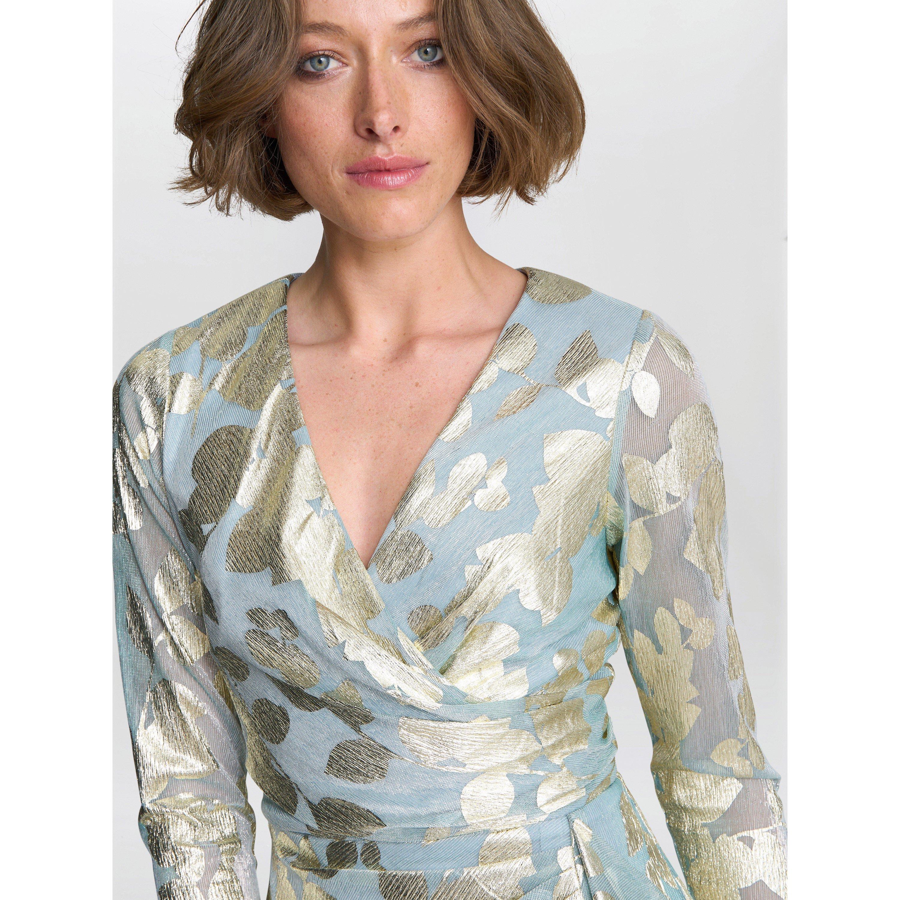 Sage - Gina Bacconi - Kamala Foil Maxi Dress - 7