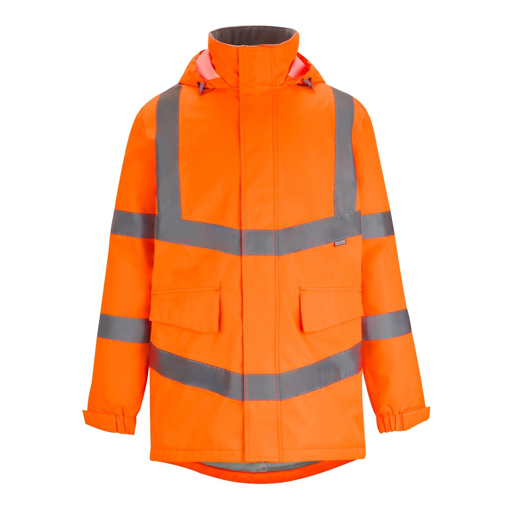 Regatta Men's Hi-Vis Pro Dover Parka - Orange - 4XL