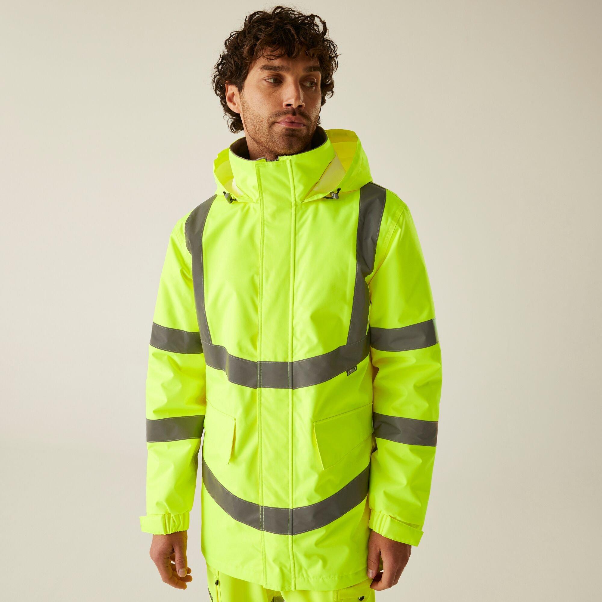 Regatta Men's Hi-Vis Pro Dover Parka - Yellow - 4XL