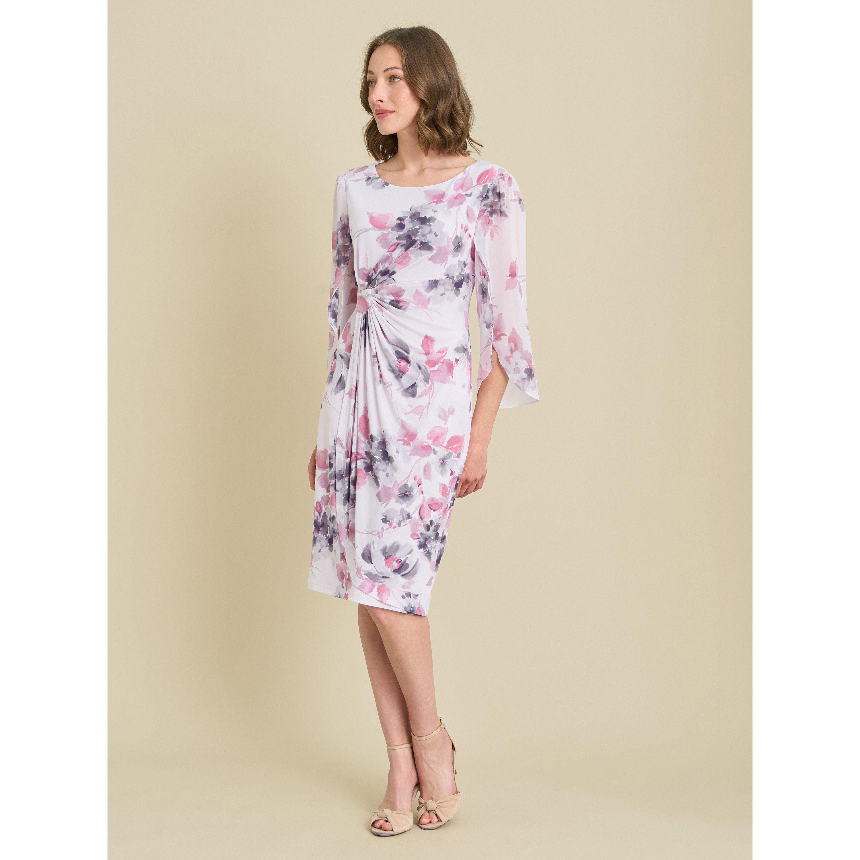Gina Bacconi Women's Harmony Floral Print Dress - Pink - 16