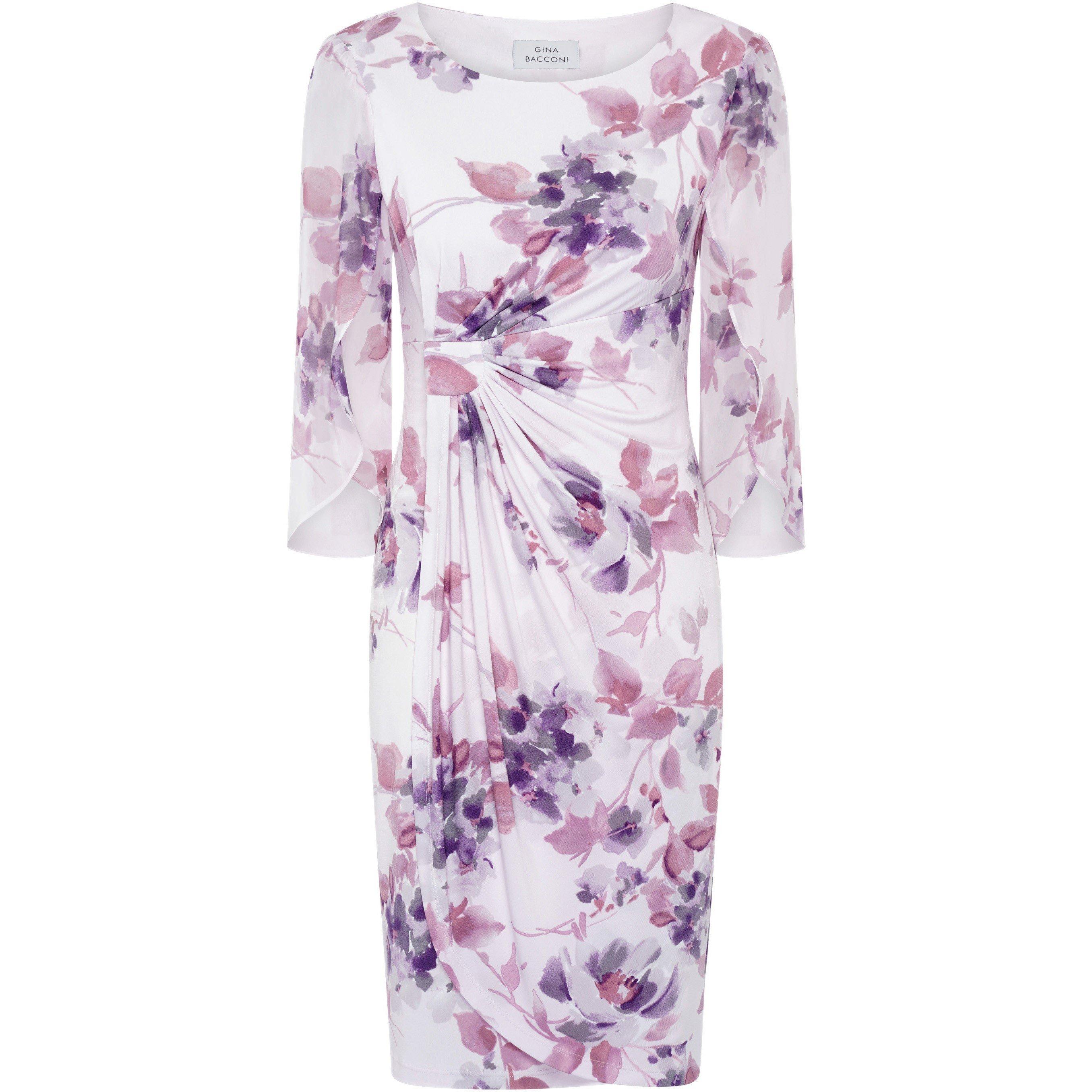 Pink - Gina Bacconi - Harmony Floral Print Dress - 4