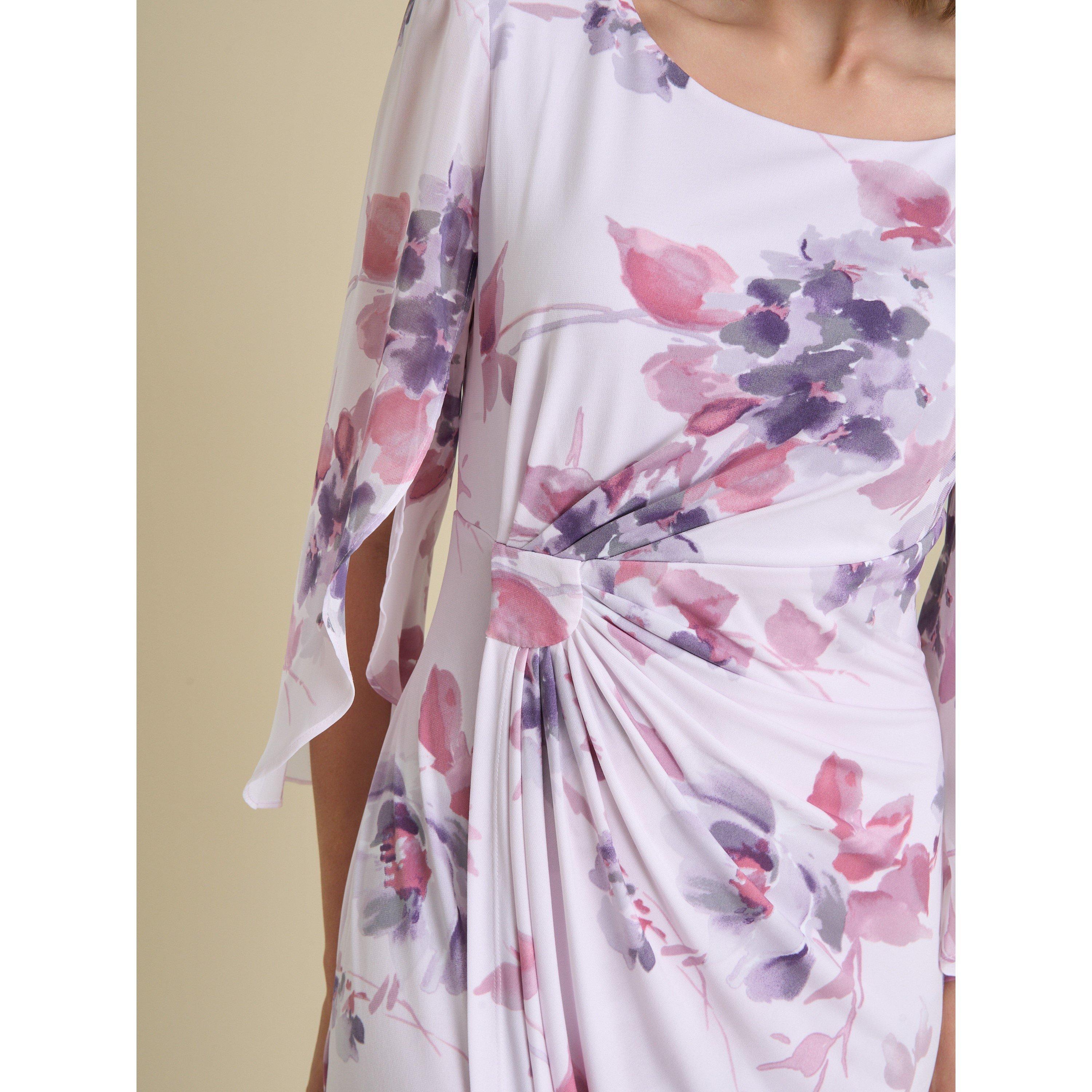 Pink - Gina Bacconi - Harmony Floral Print Dress - 5