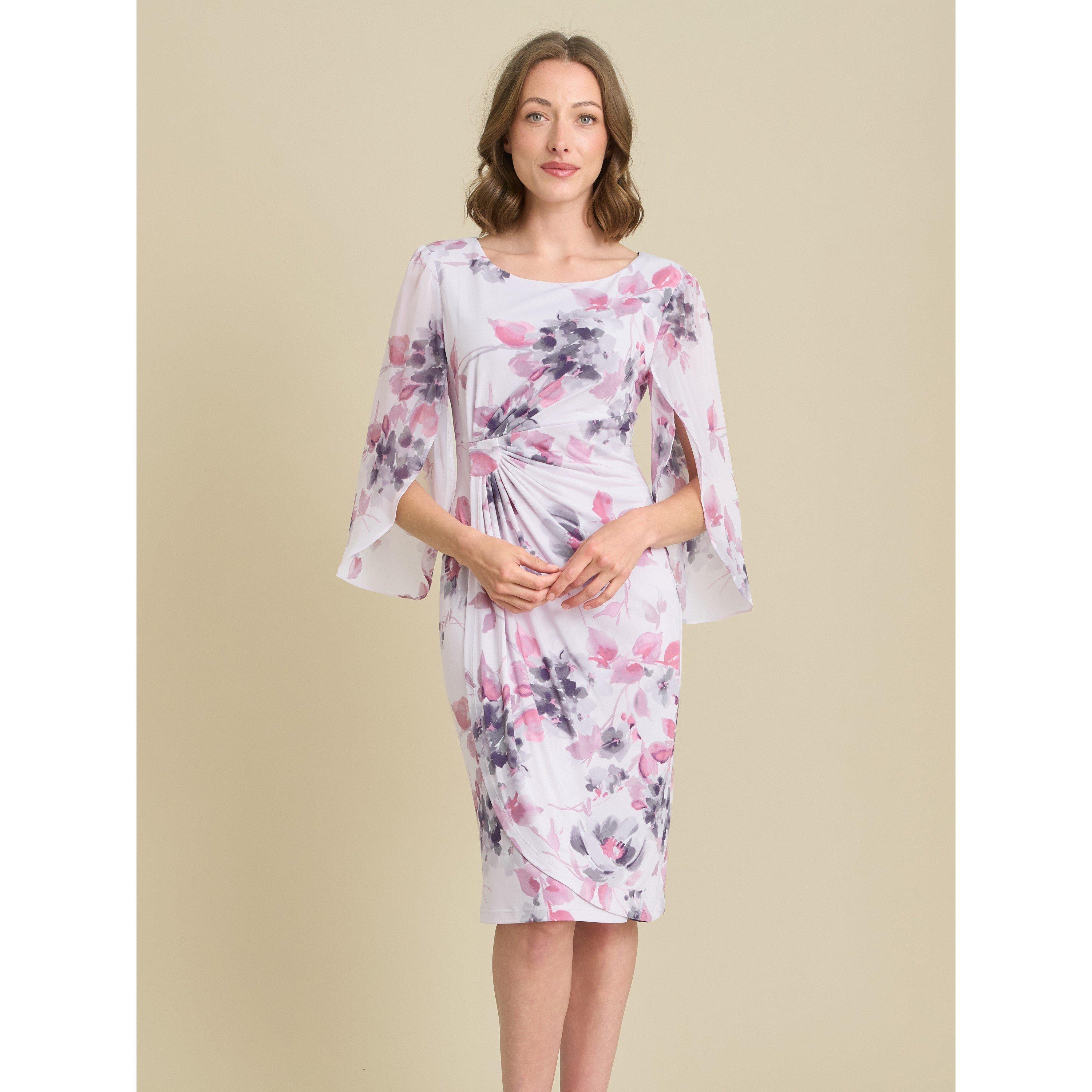 Pink - Gina Bacconi - Harmony Floral Print Dress - 6