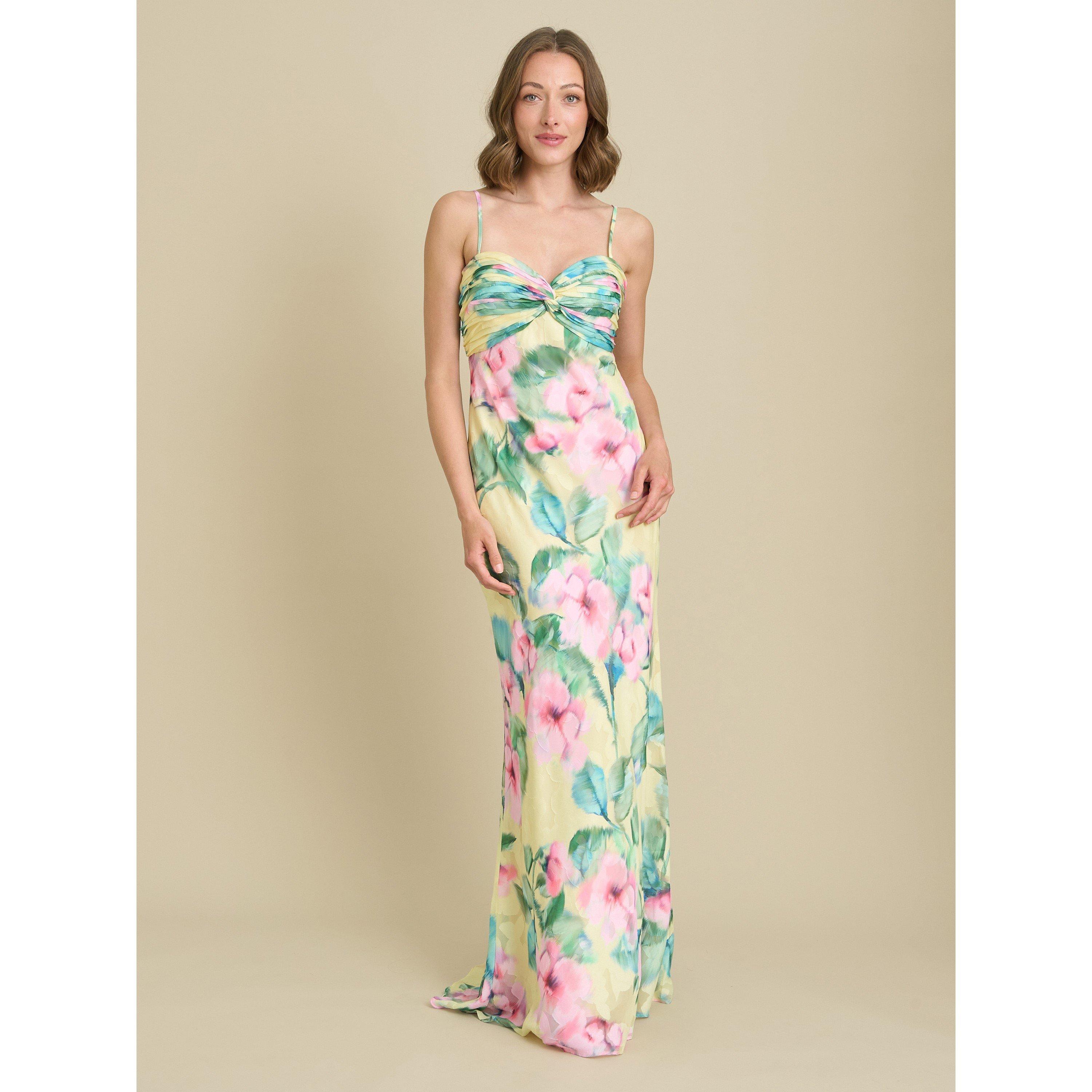 Gina Bacconi Marge Burnout Print Maxi Dress