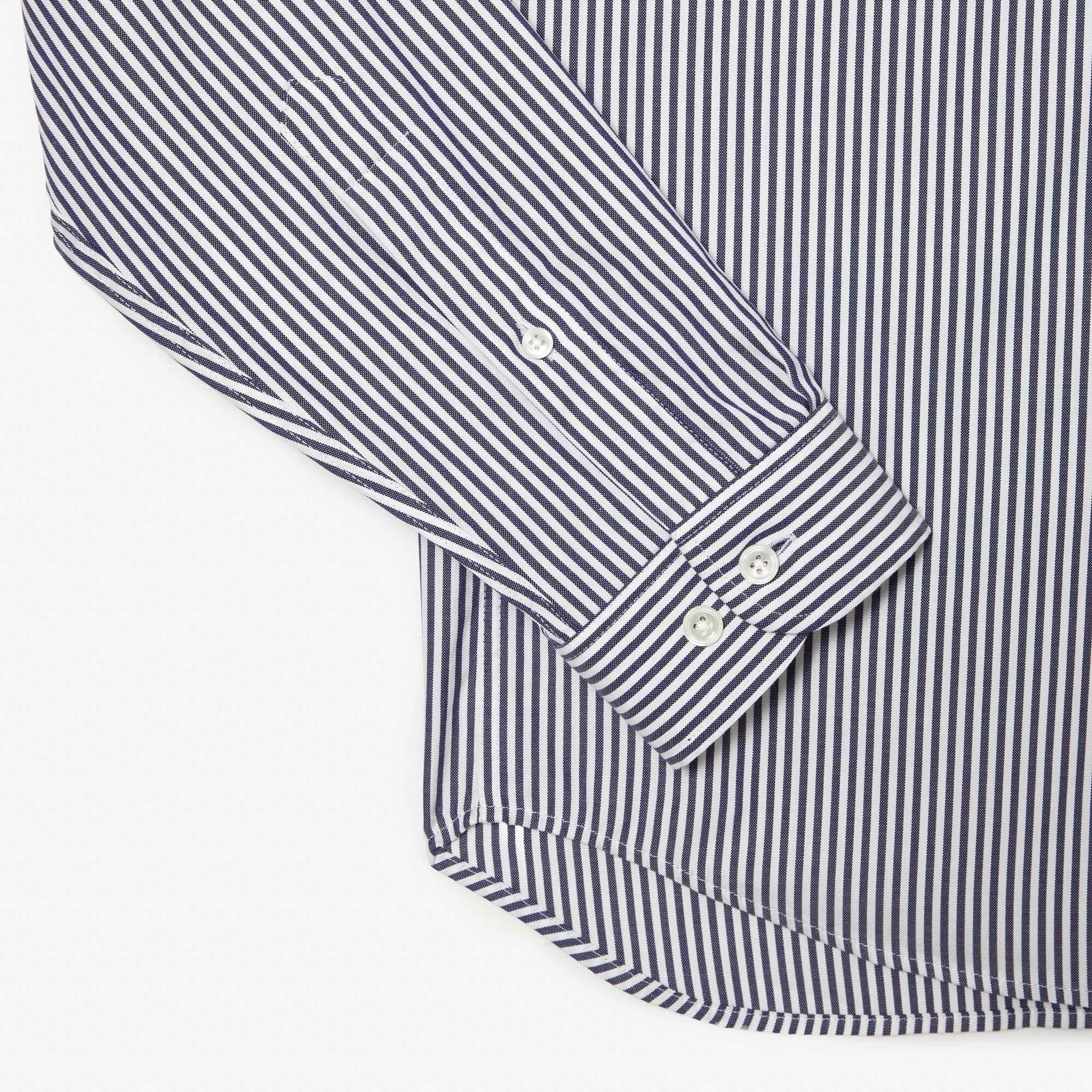 White Navy - Lacoste - Regular-Fit Striped Cotton Shirt - 4
