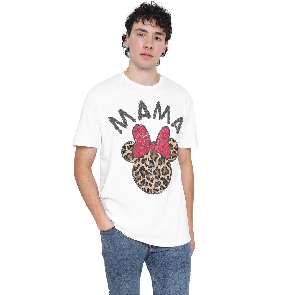 White - Minnie Mouse - Minnie Mouse MotherS Day Leopard Print Mama T-Shi - 1