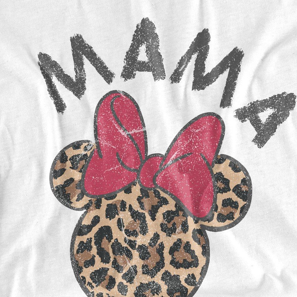 White - Minnie Mouse - Minnie Mouse MotherS Day Leopard Print Mama T-Shi - 2
