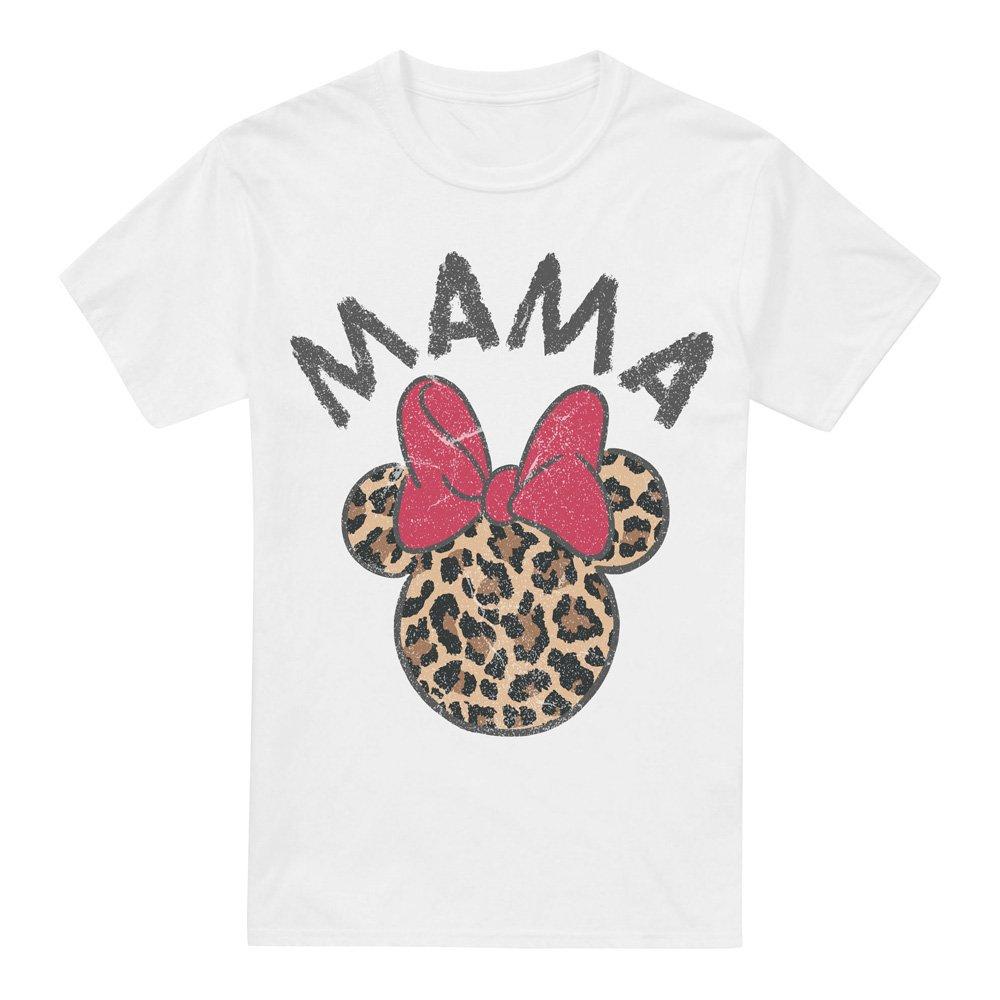 White - Minnie Mouse - Minnie Mouse MotherS Day Leopard Print Mama T-Shi - 4