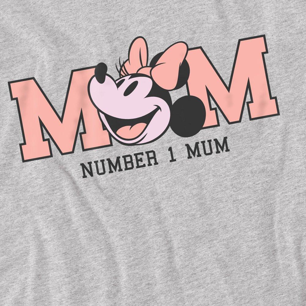 Grey - Minnie Mouse - Minnie Mouse MotherS Day Number 1 Mum T-Shirt Gre - 2