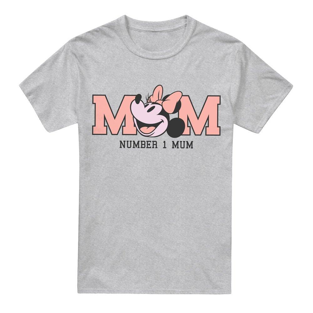 Grey - Minnie Mouse - Minnie Mouse MotherS Day Number 1 Mum T-Shirt Gre - 4