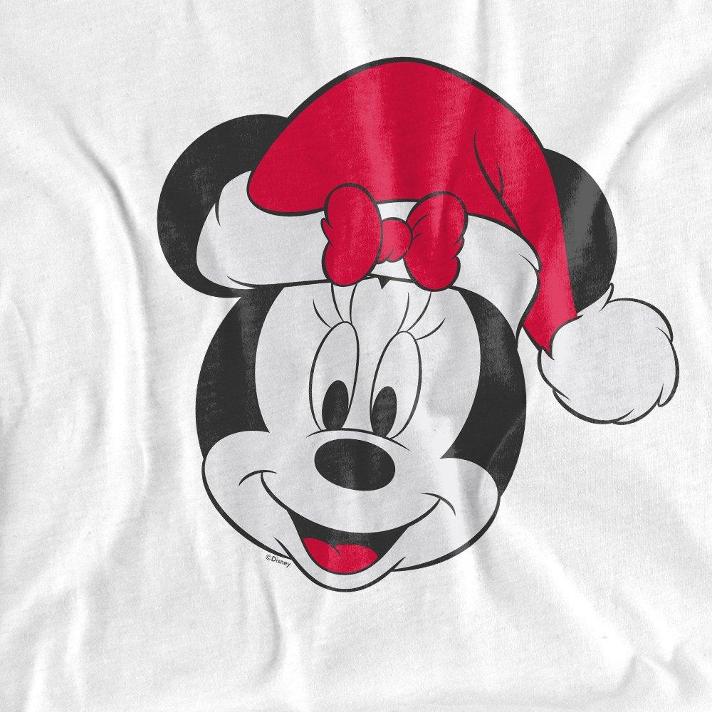 White - Minnie Mouse - Minnie Mouse Christmas Hat T-Shirt White - 2