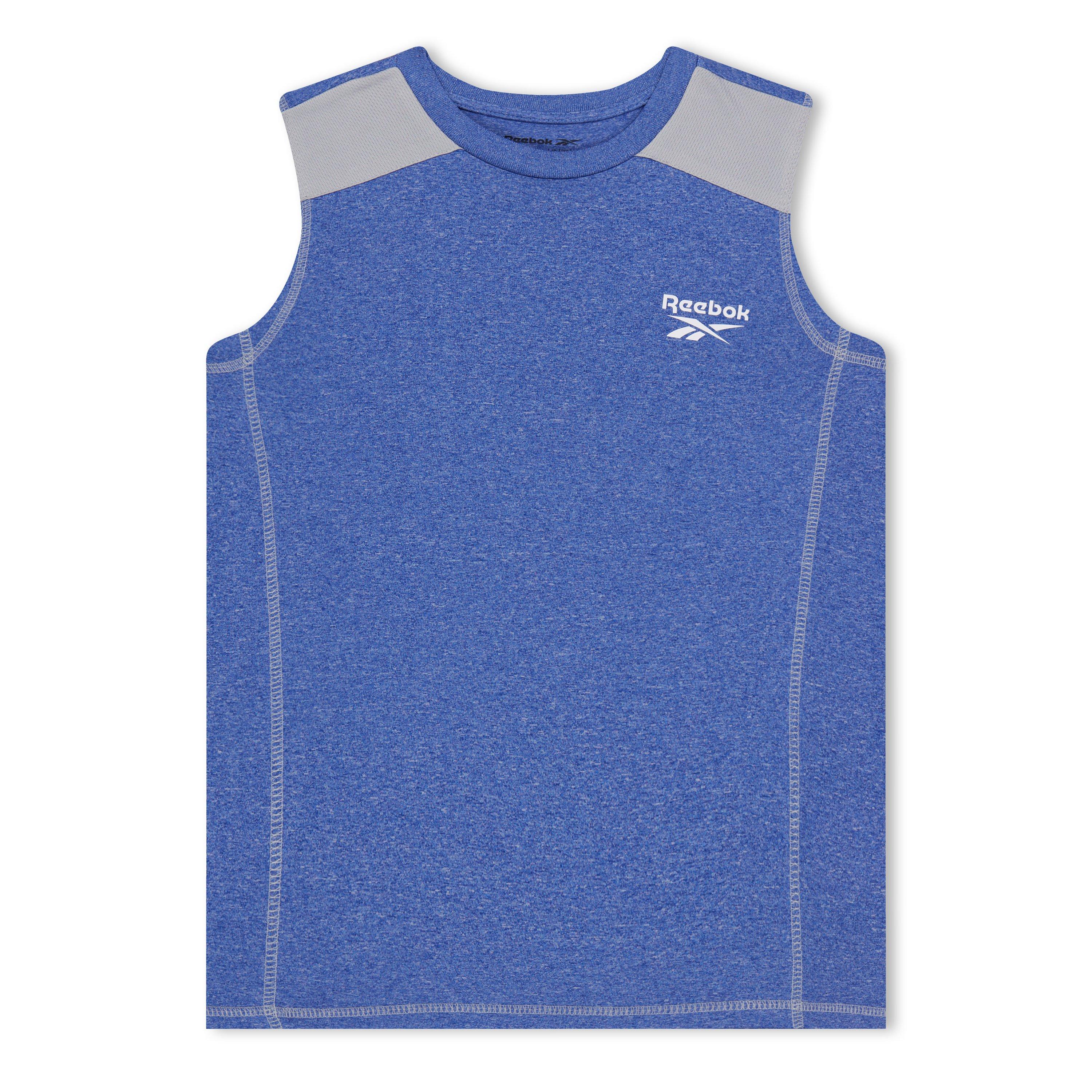 Blue - Reebok - Kids' Tank Top and Shorts Set T-Shirt - 2