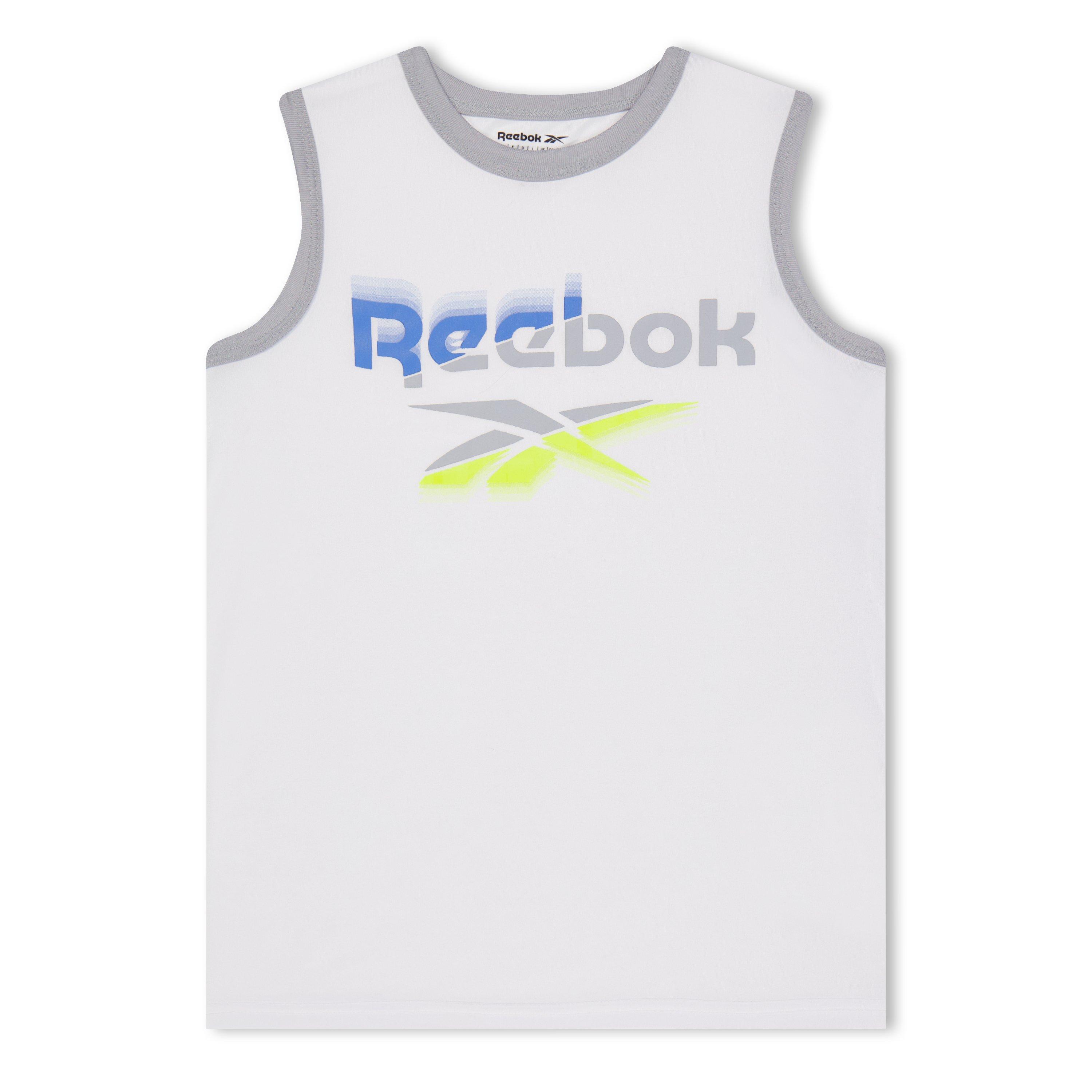 Blue - Reebok - Kids' Tank Top and Shorts Set T-Shirt - 3