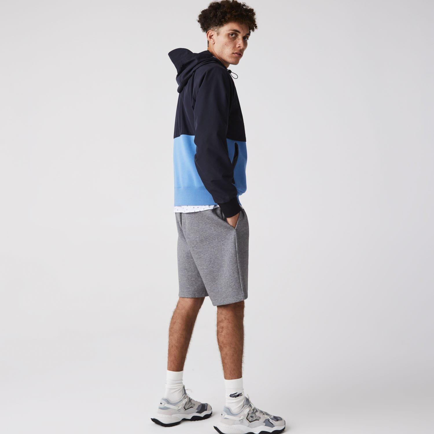 Navy - Lacoste - Two-Material Pullover Jacket - 4