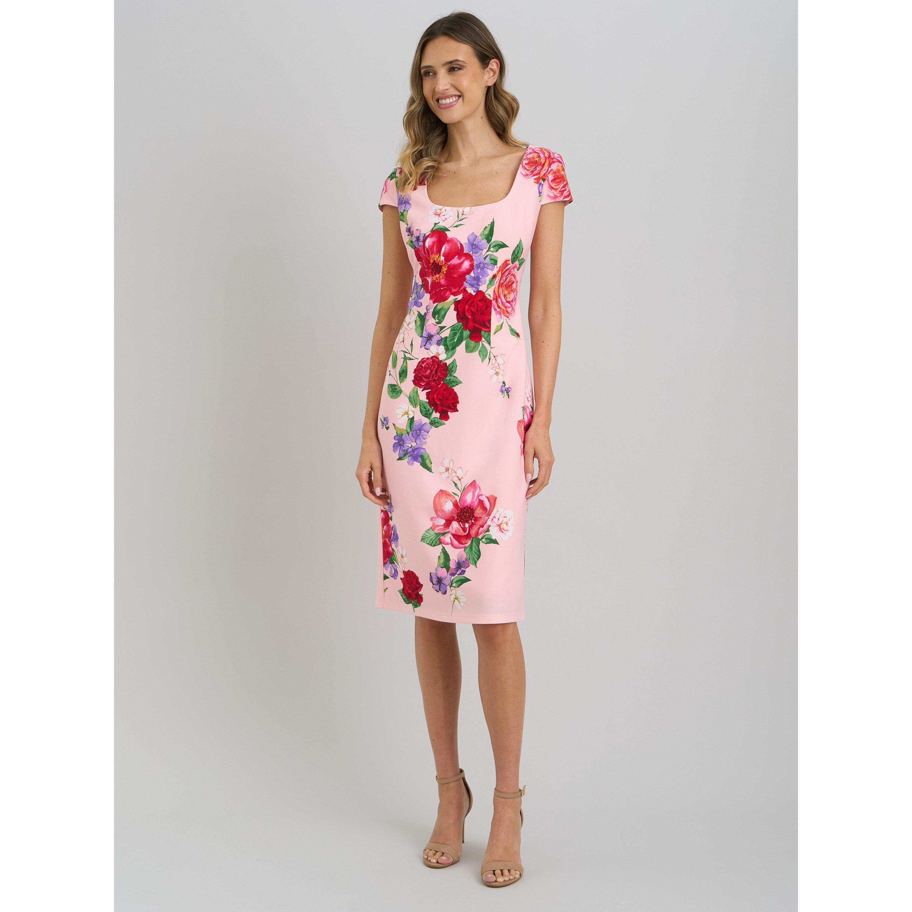 Pink - Gina Bacconi - Rayna Floral Sheath Dress - 2
