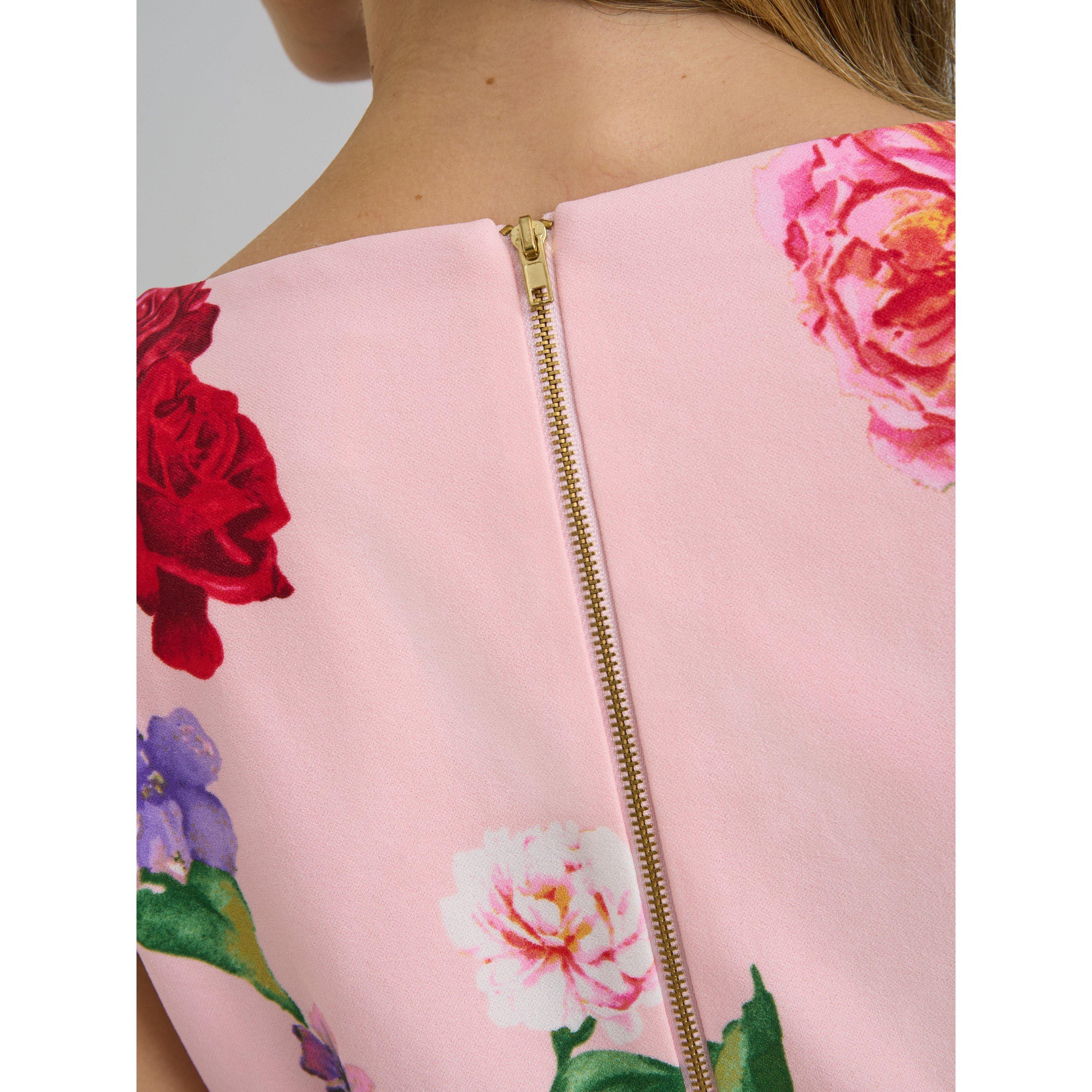 Pink - Gina Bacconi - Rayna Floral Sheath Dress - 6