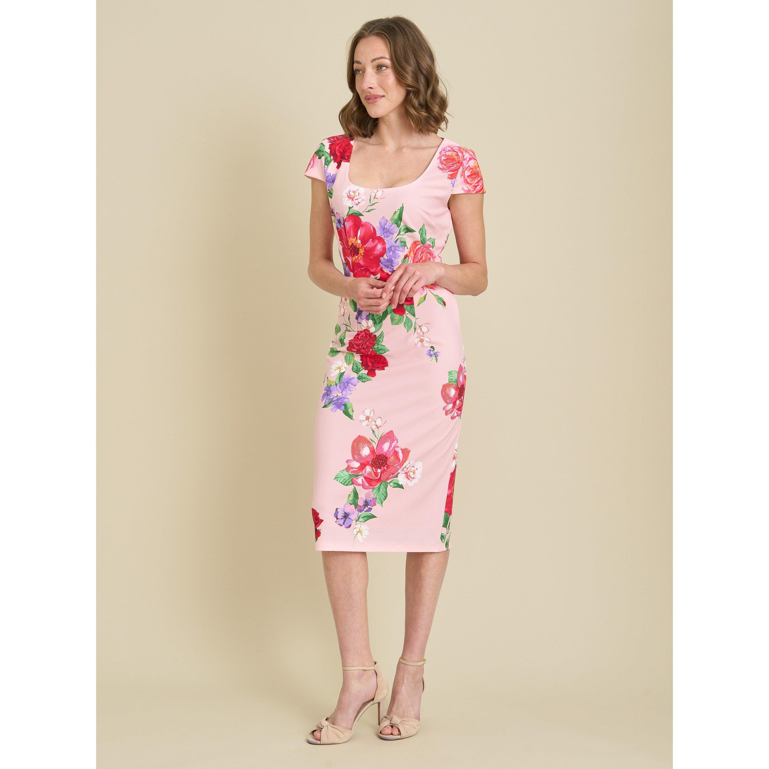 Pink - Gina Bacconi - Rayna Floral Sheath Dress - 7