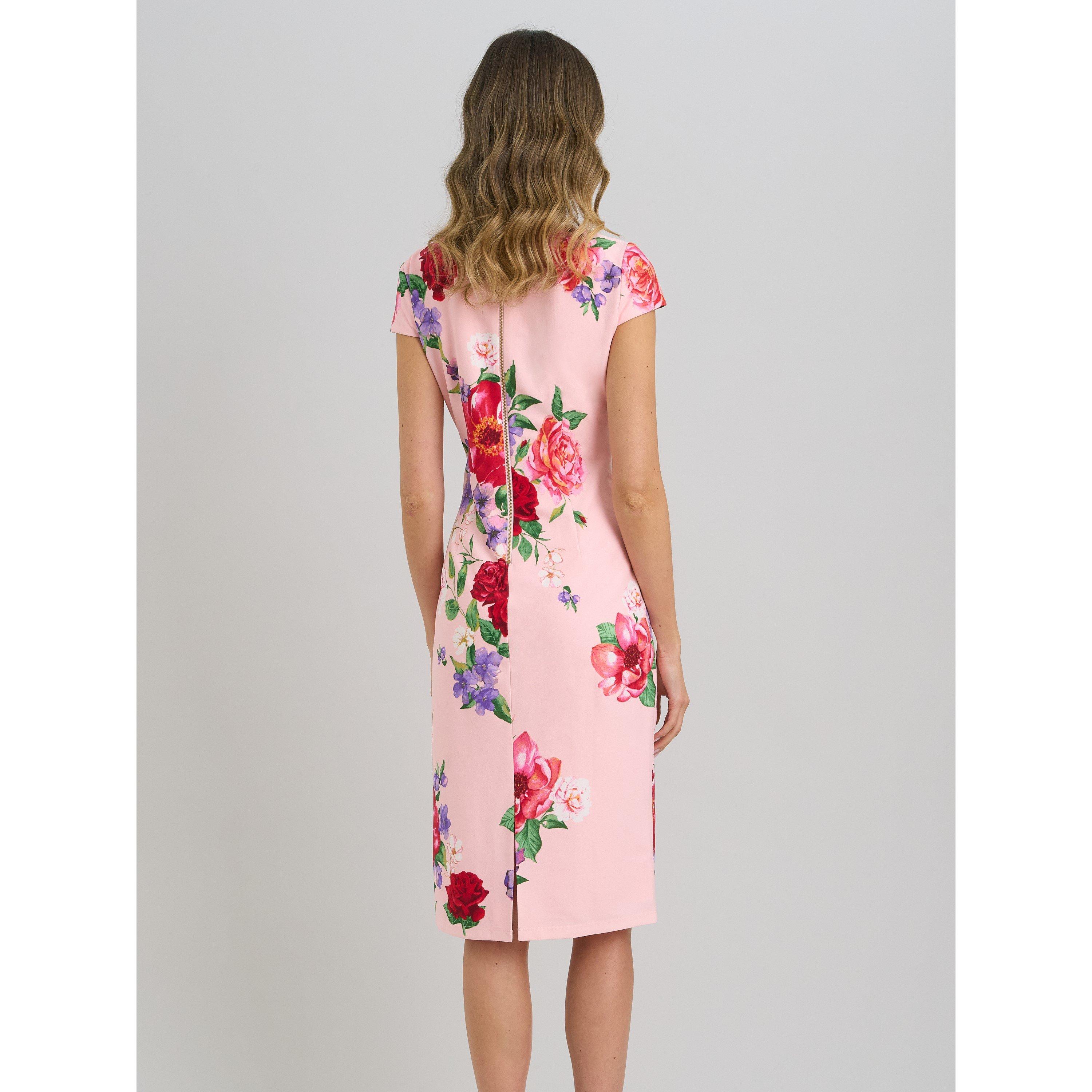 Pink - Gina Bacconi - Rayna Floral Sheath Dress - 9