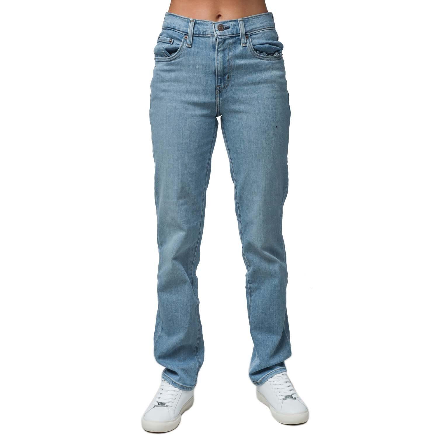 Light Blue - Levis - 724 High Rise Straight Jeans - 1
