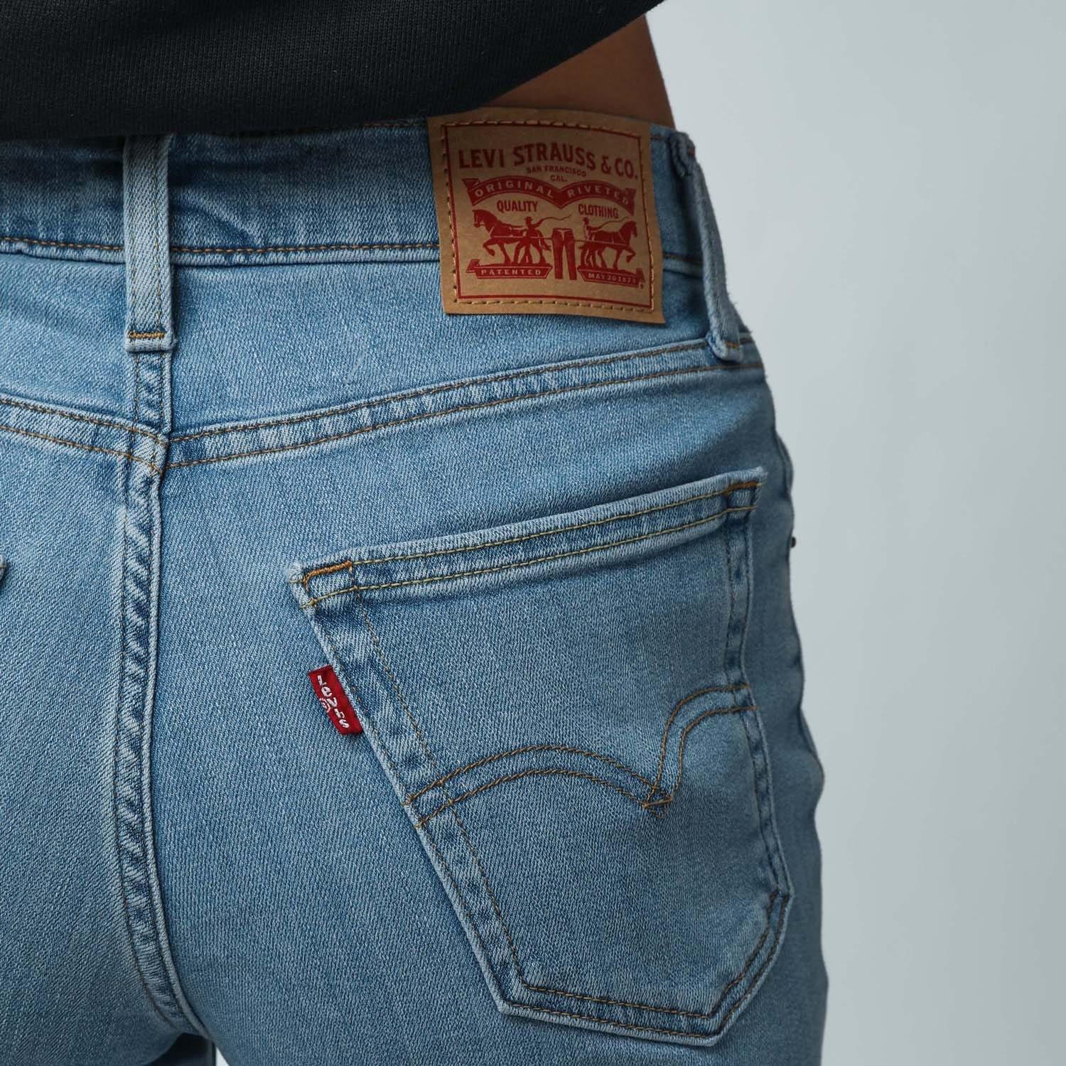 Light Blue - Levis - 724 High Rise Straight Jeans - 3