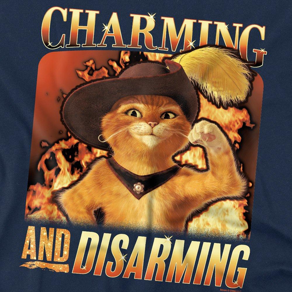 Navy - Other - Shrek Puss In Boots Bootleg Mens T-Shirt Navy - 2