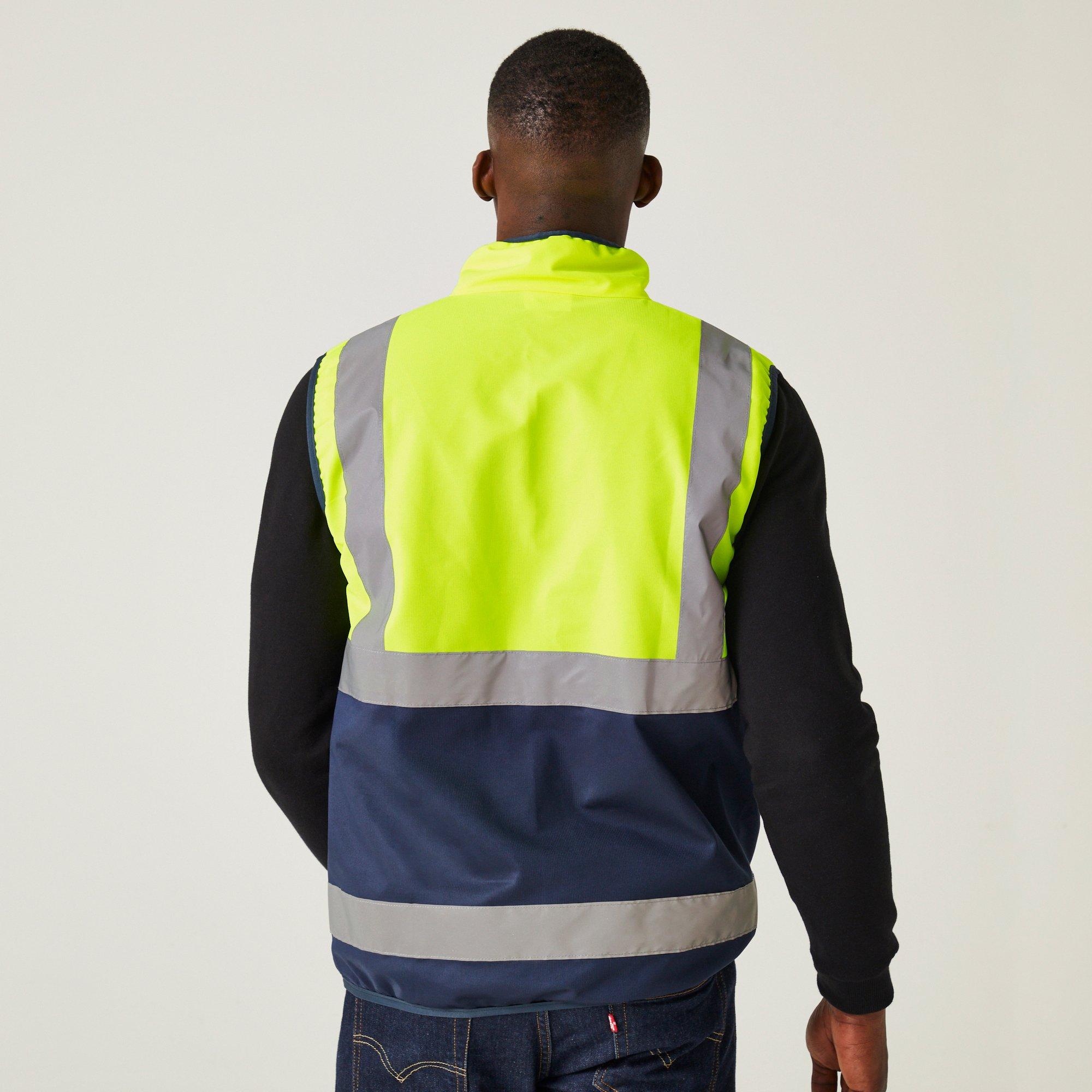 Yellow/Navy - Regatta - Mens Pro HI-VIS Full Zip Gilet - 2