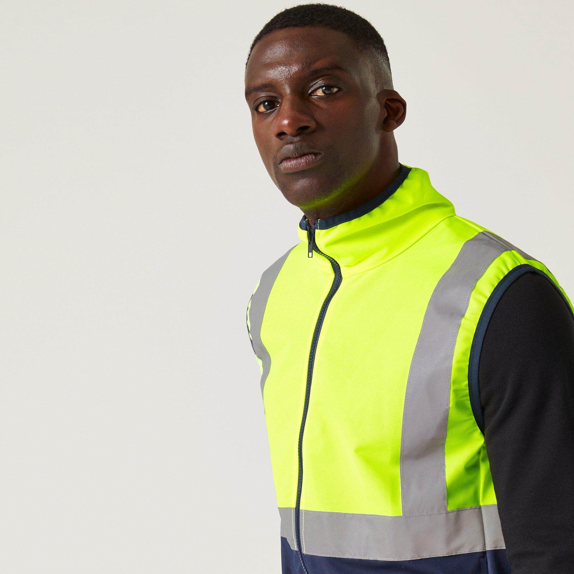 Yellow/Navy - Regatta - Mens Pro HI-VIS Full Zip Gilet - 6