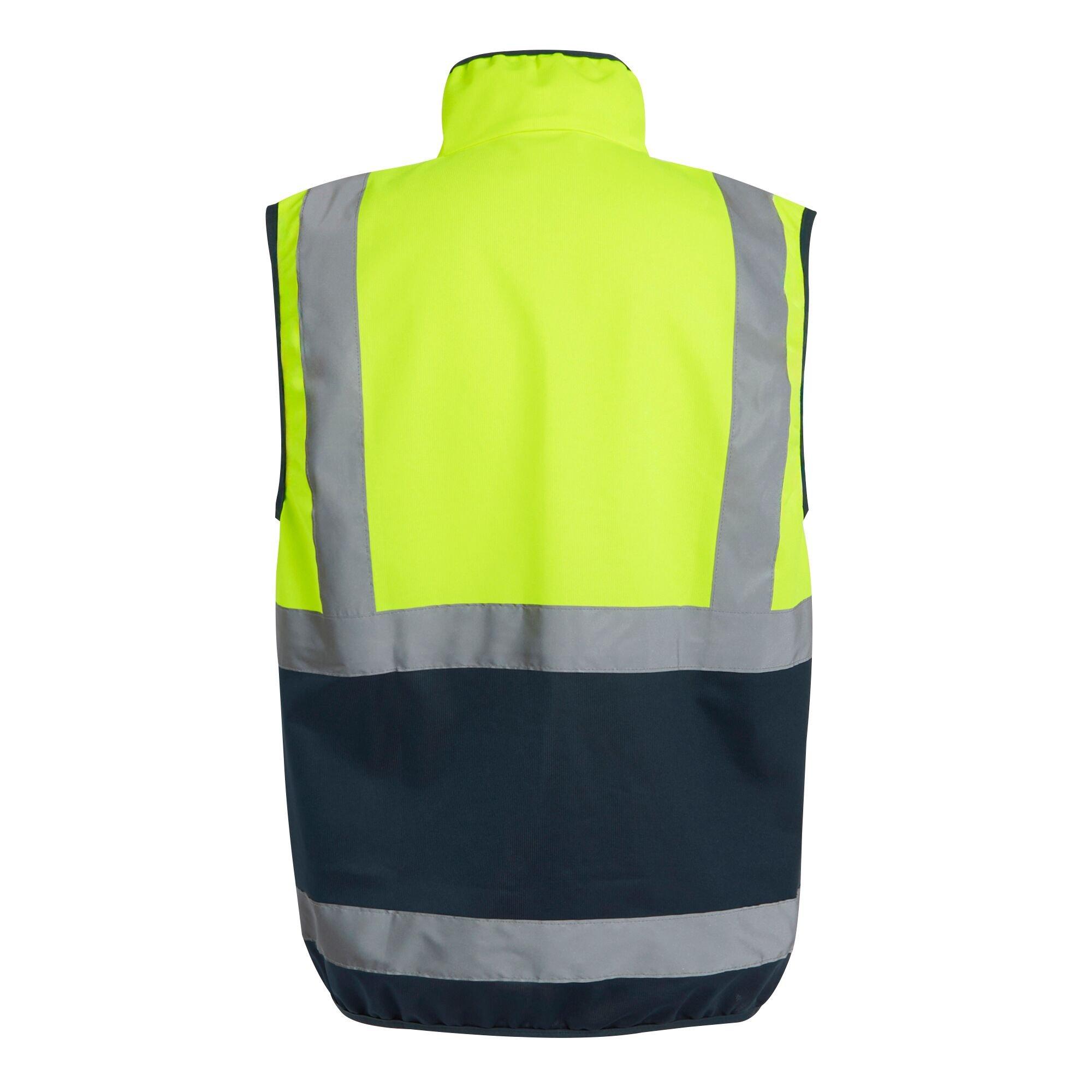 Yellow/Navy - Regatta - Mens Pro HI-VIS Full Zip Gilet - 8