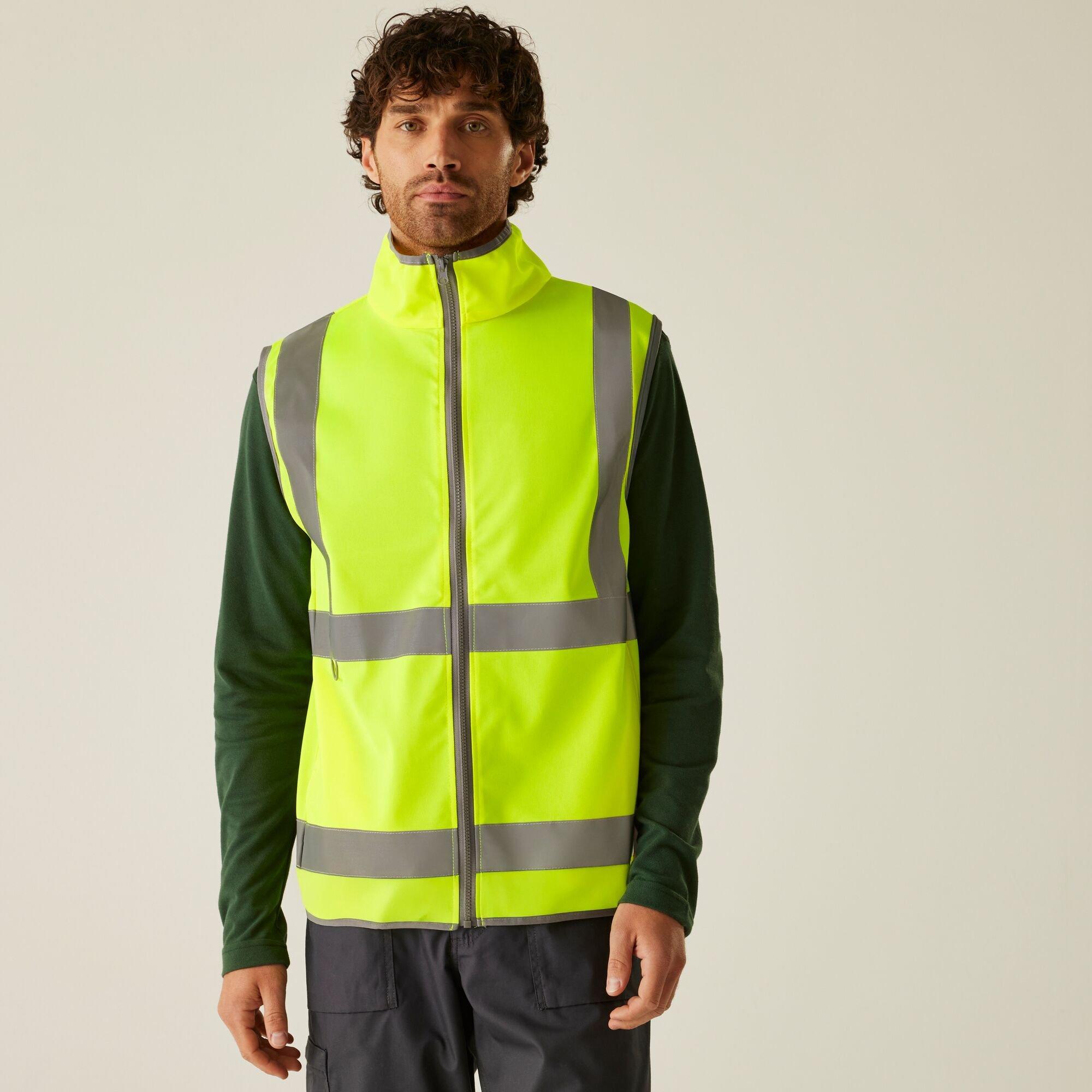 Regatta Men's Pro Hi-Vis Full Zip Gilet - Yellow - 3XL