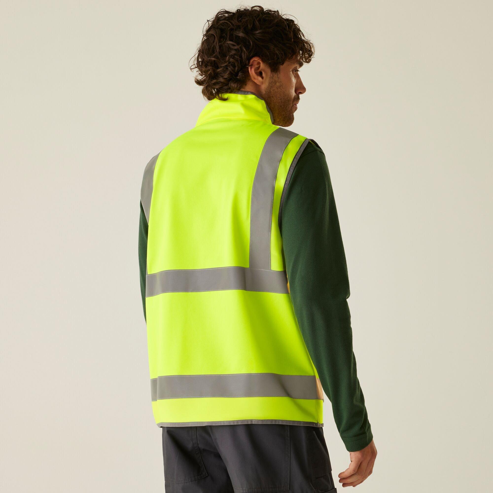 Yellow - Regatta - Mens Pro HI-VIS Full Zip Gilet - 2
