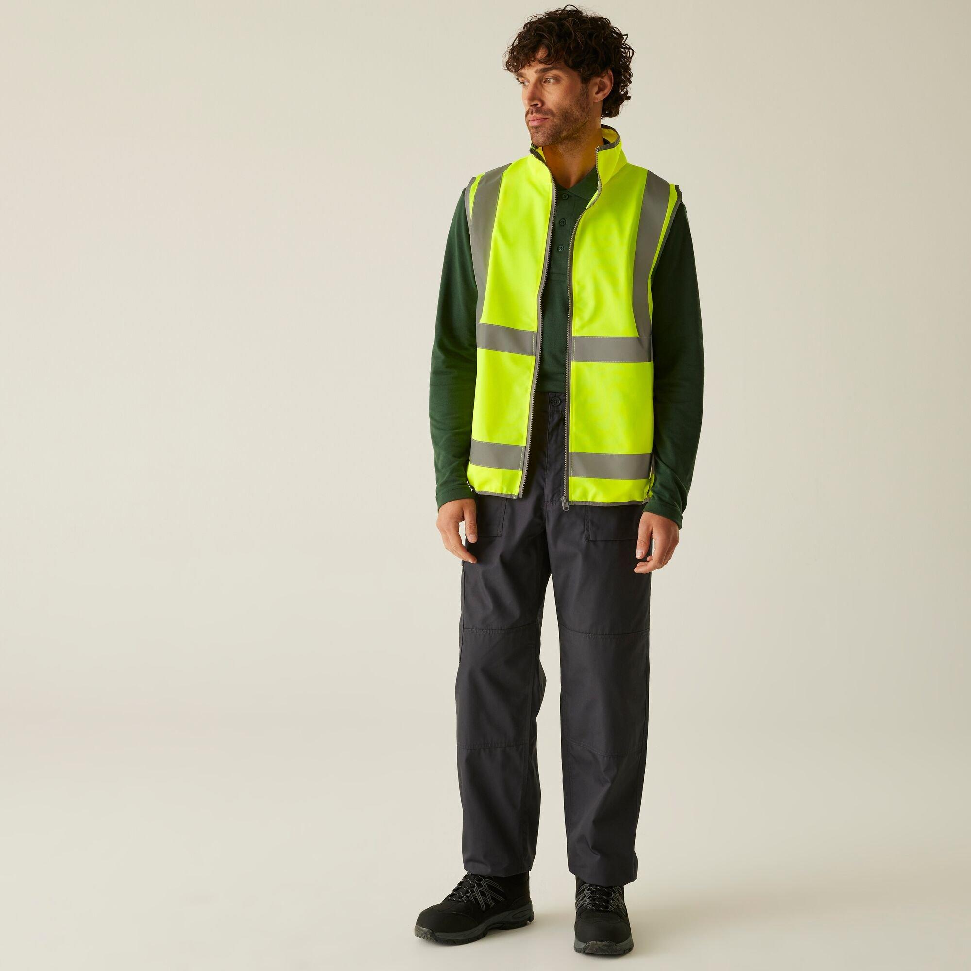 Yellow - Regatta - Mens Pro HI-VIS Full Zip Gilet - 3