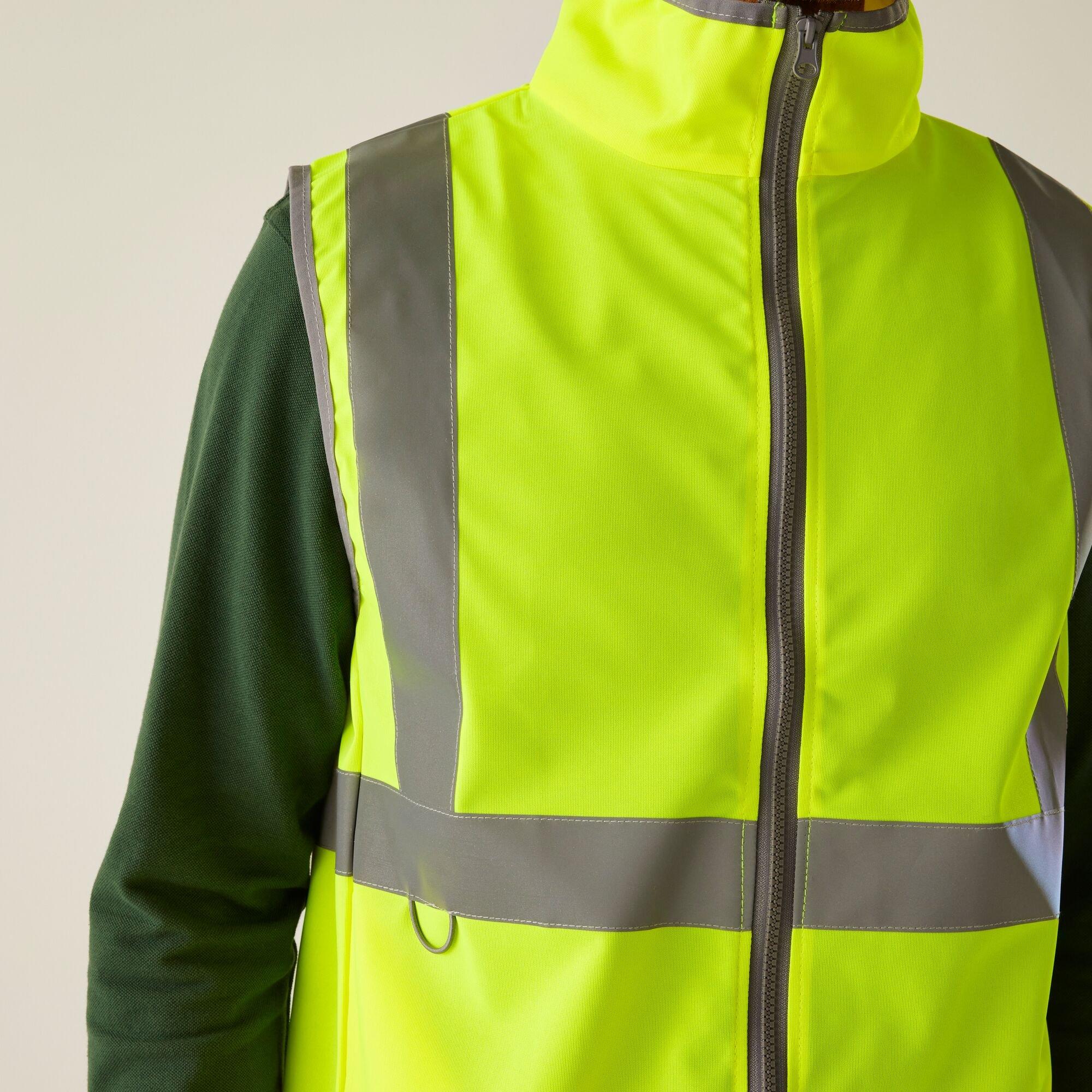 Yellow - Regatta - Mens Pro HI-VIS Full Zip Gilet - 4