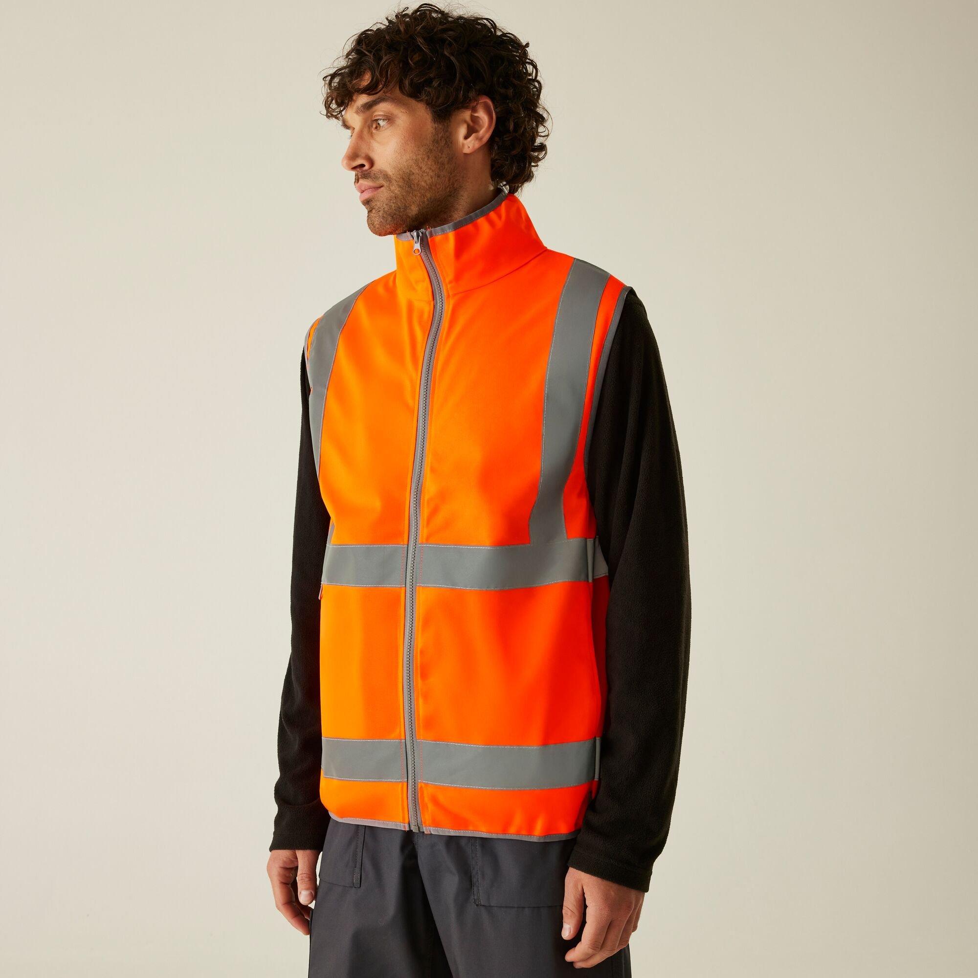 Regatta Men's Pro Hi-Vis Full Zip Gilet - Orange - 3XL