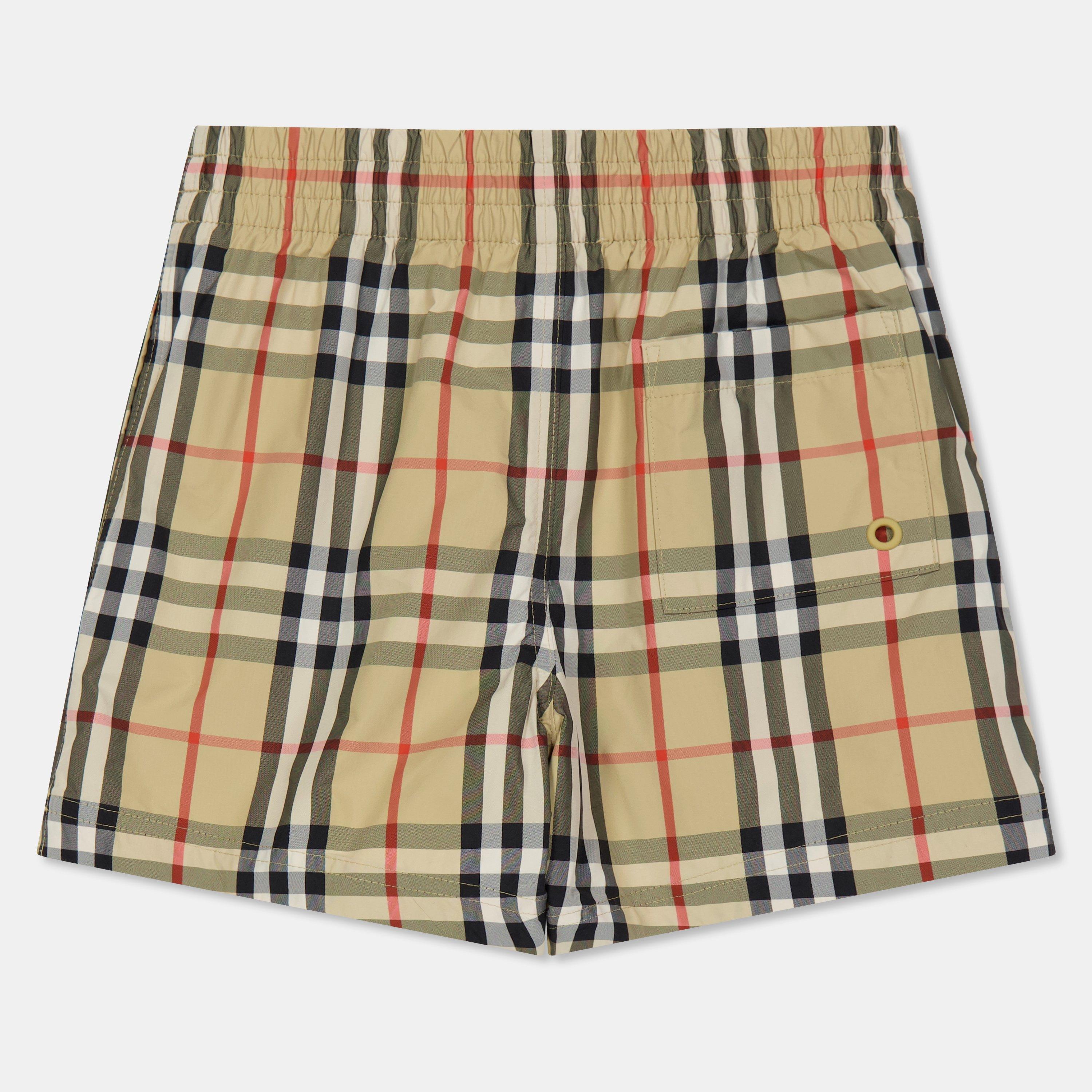 Sand Chk B9368 - Burberry - Kids' Burb Atticus Swim Shorts - 2