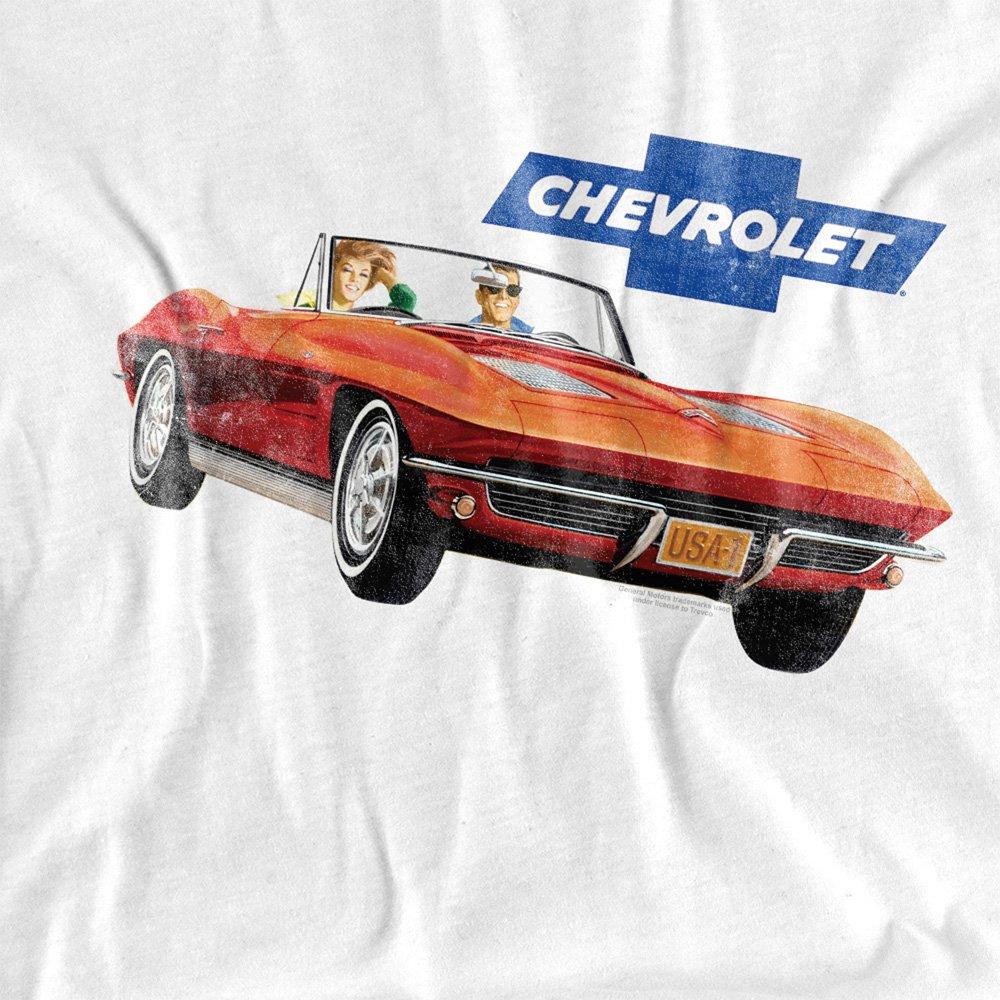 White - Other - Chevy Corvette Vintage Ad Long Sleeve T-Shirt Whi - 2