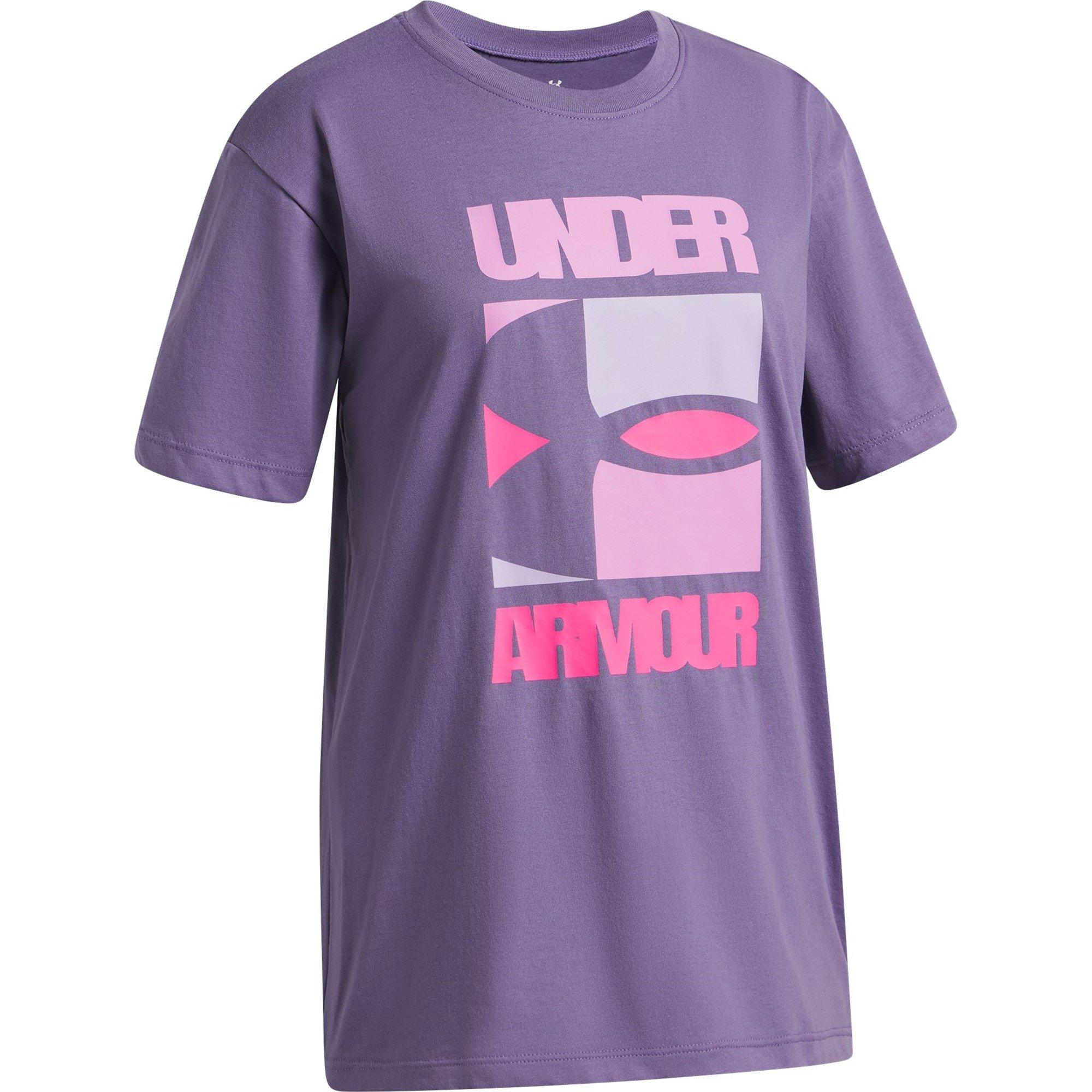 Lila/Rosa - Under Armour - UA Block Logo Ss Jn62 - 3