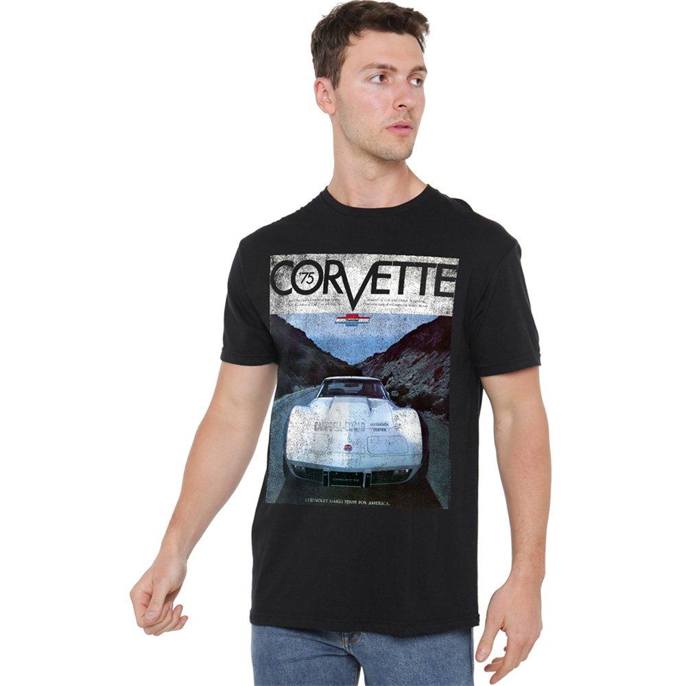 Black - Other - Chevy Corvette 75 Poster T Shirt Black - 1