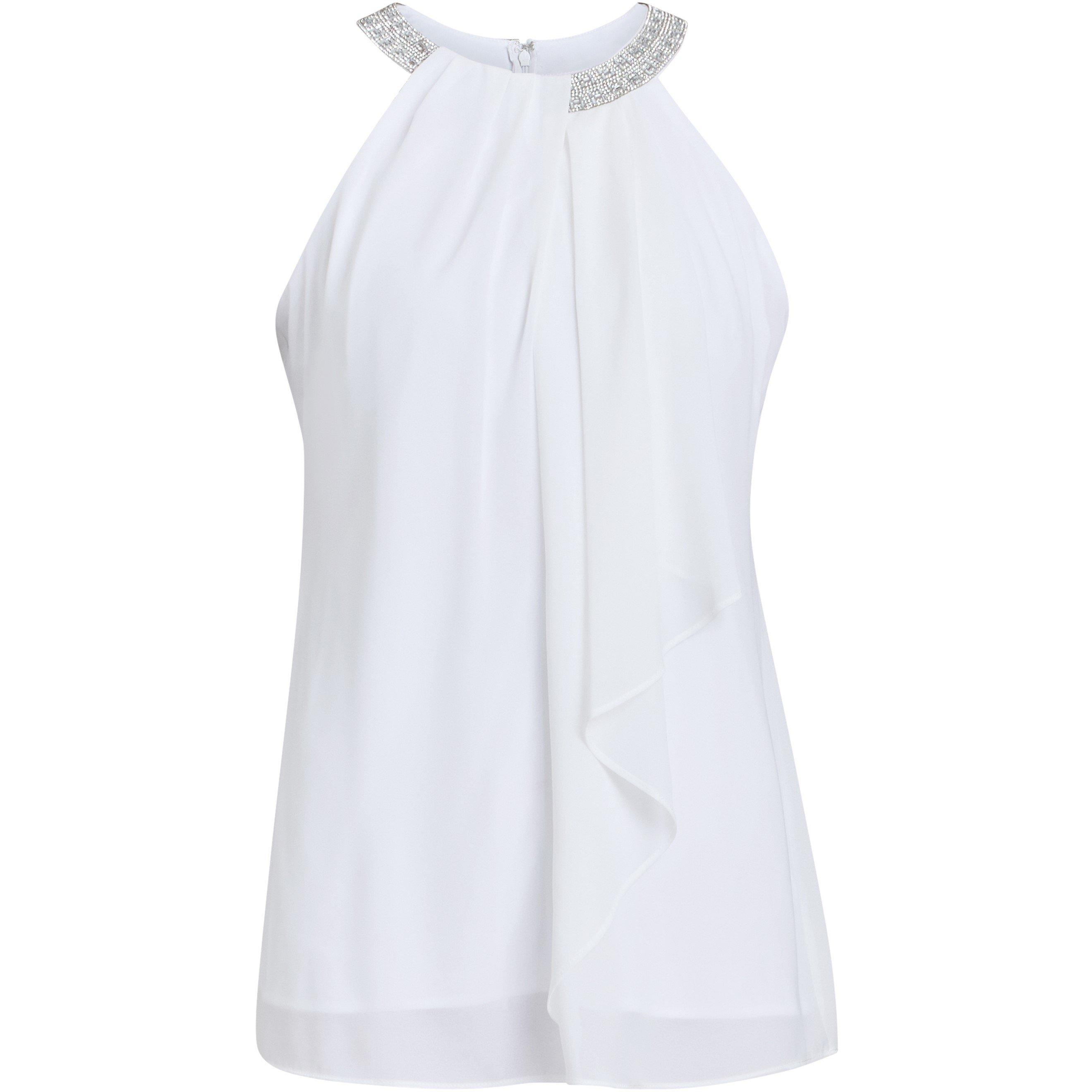 Ivory - Gina Bacconi - ELLE HALTER TOP WITH BEADED NECK - 4