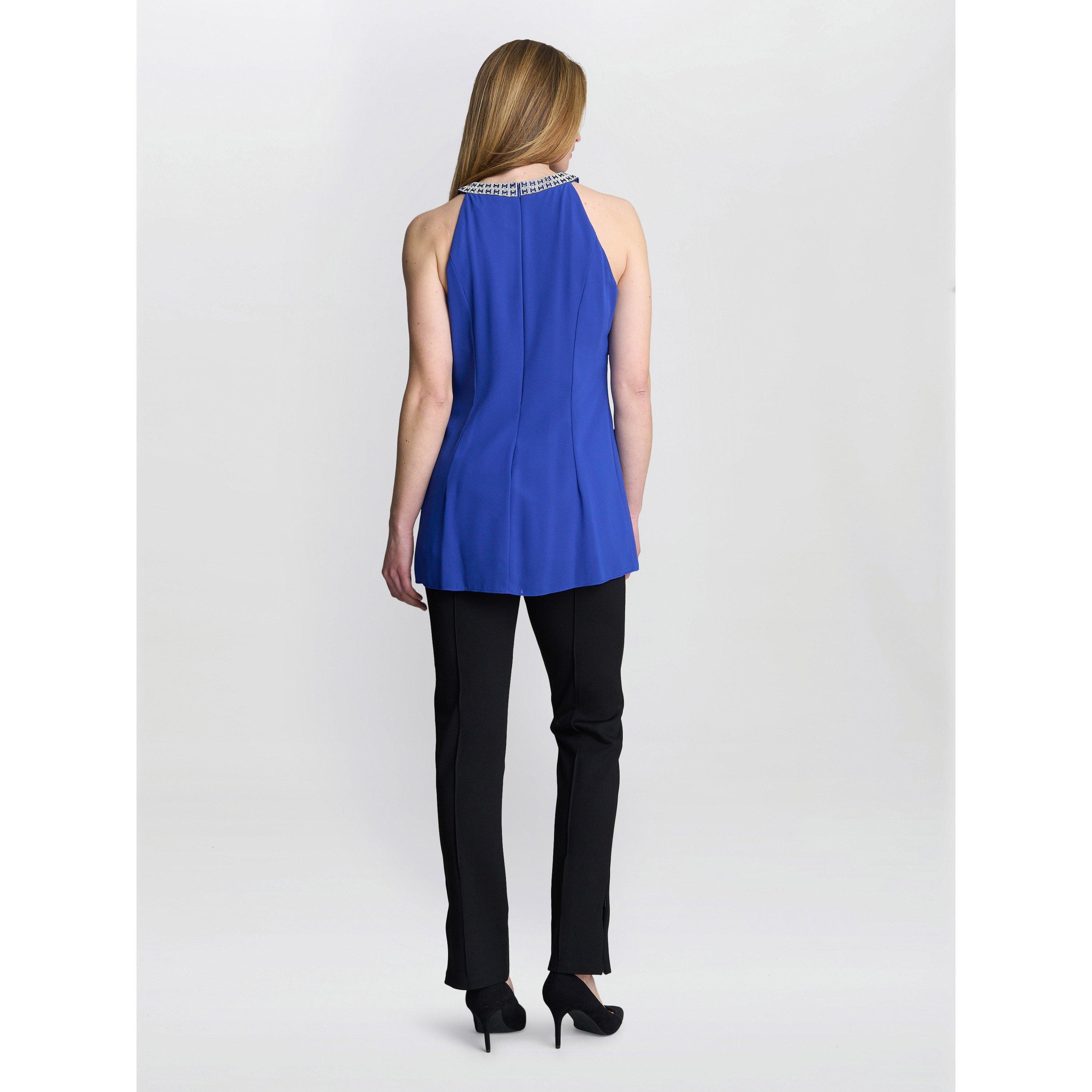 Royal - Gina Bacconi - ELLE HALTER TOP WITH BEADED NECK - 2