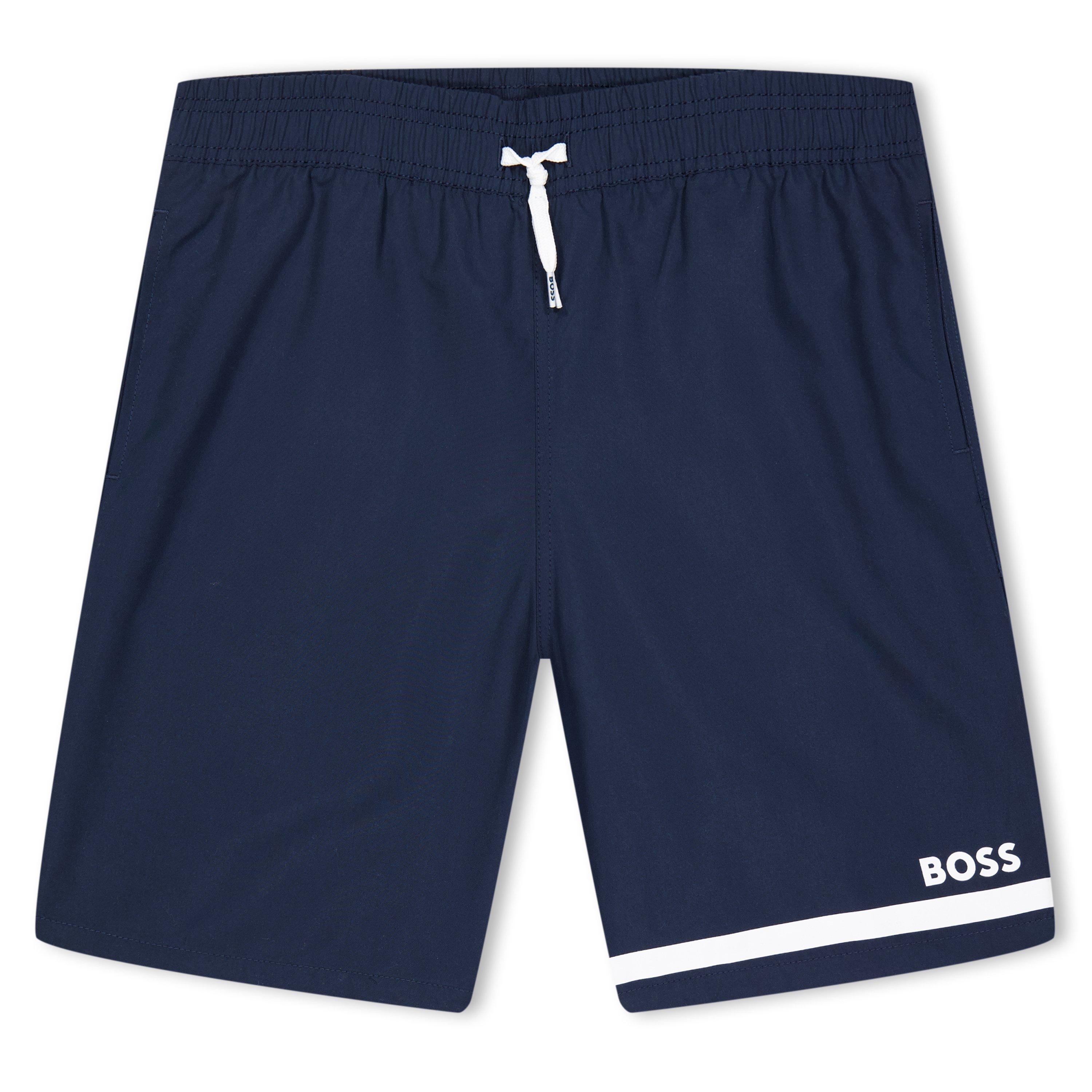 Boss Kids Logo Swim Shorts, Iconic Print