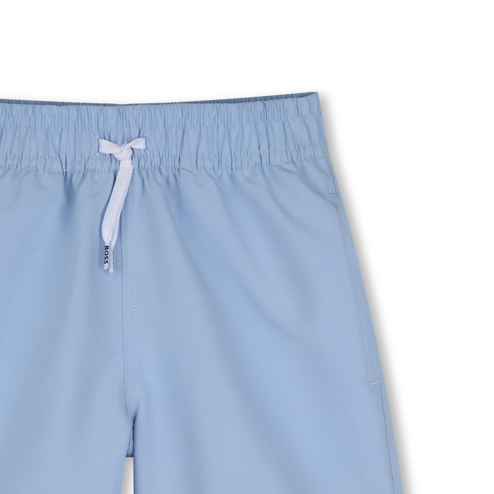 Azzurro Chiaro - Boss - Kids Logo Swim Shorts, Iconic Print - 3