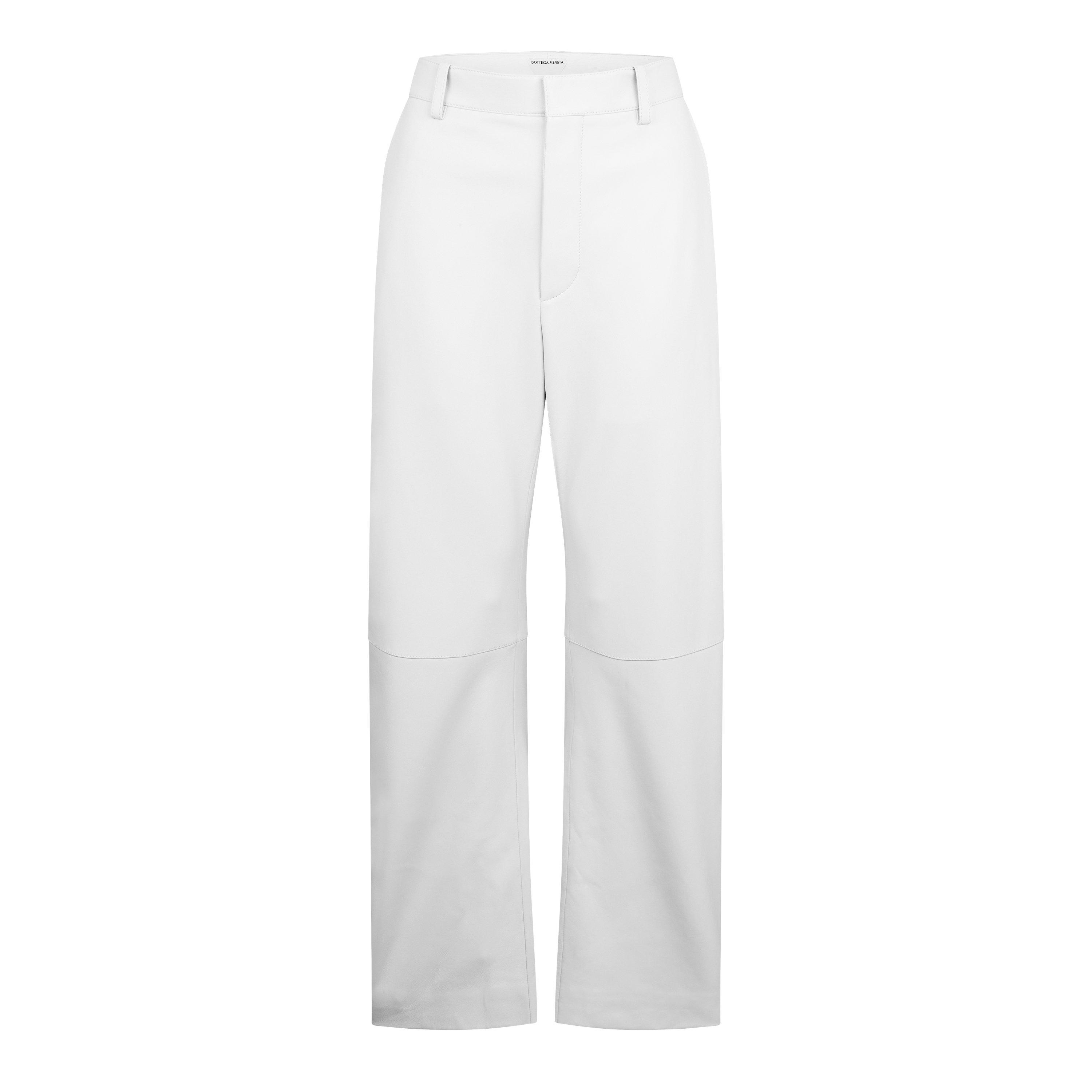 Bottega Veneta Nappa Leather Trousers - Dove - Size 6 (38)