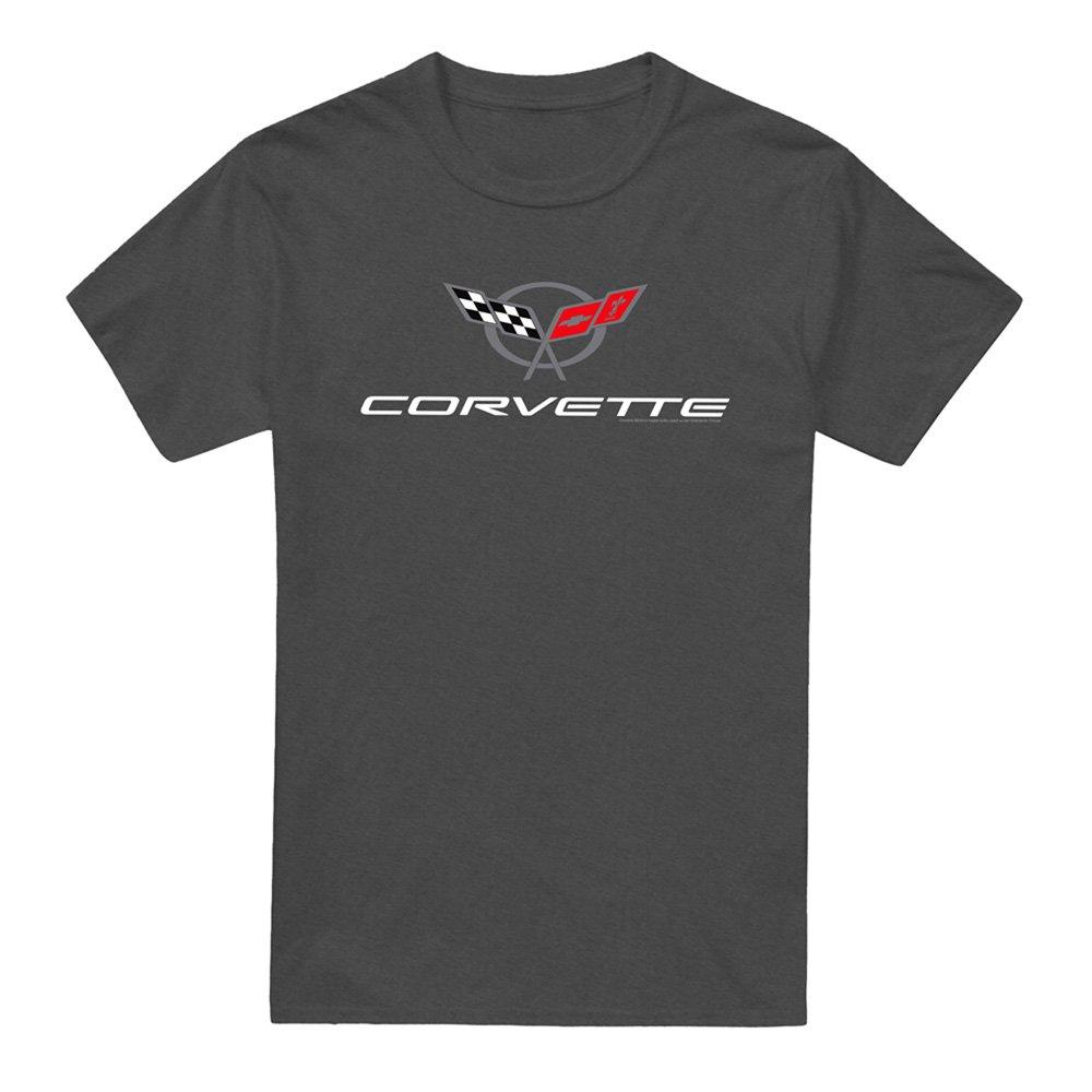 Grey - Other - Chevrolet Corvette Modern Emblem T-Shirt Charcoal - 4
