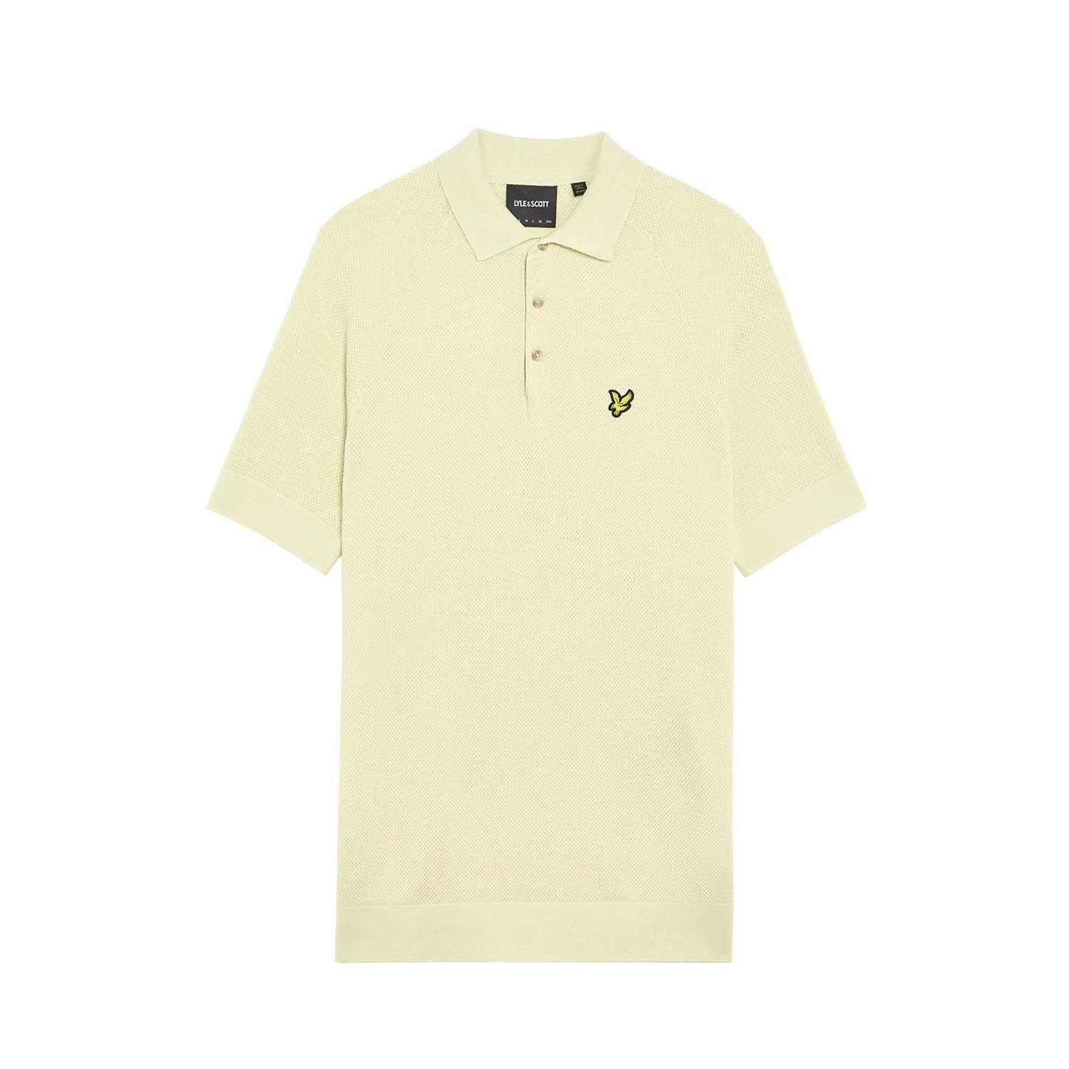 Beige - Lyle and Scott - Linen Blend Knitted Polo Shirt - 6