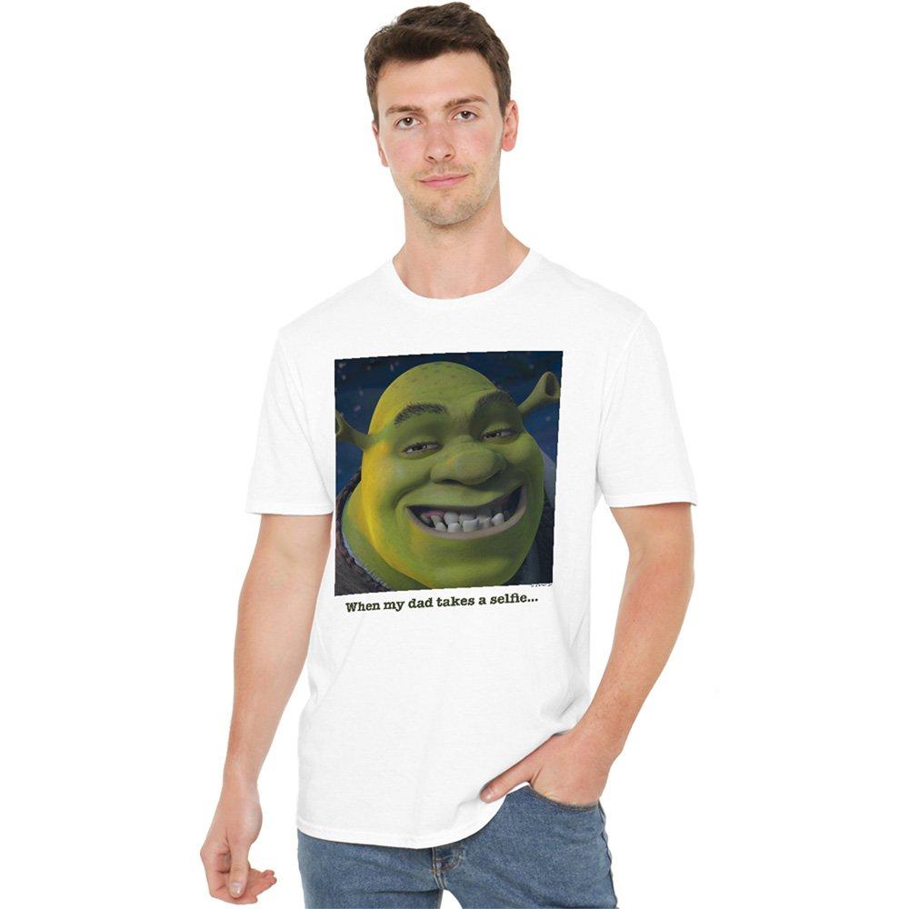 White - Other - Shrek Dad Takes A Selfie Mens T-Shirt White - 1