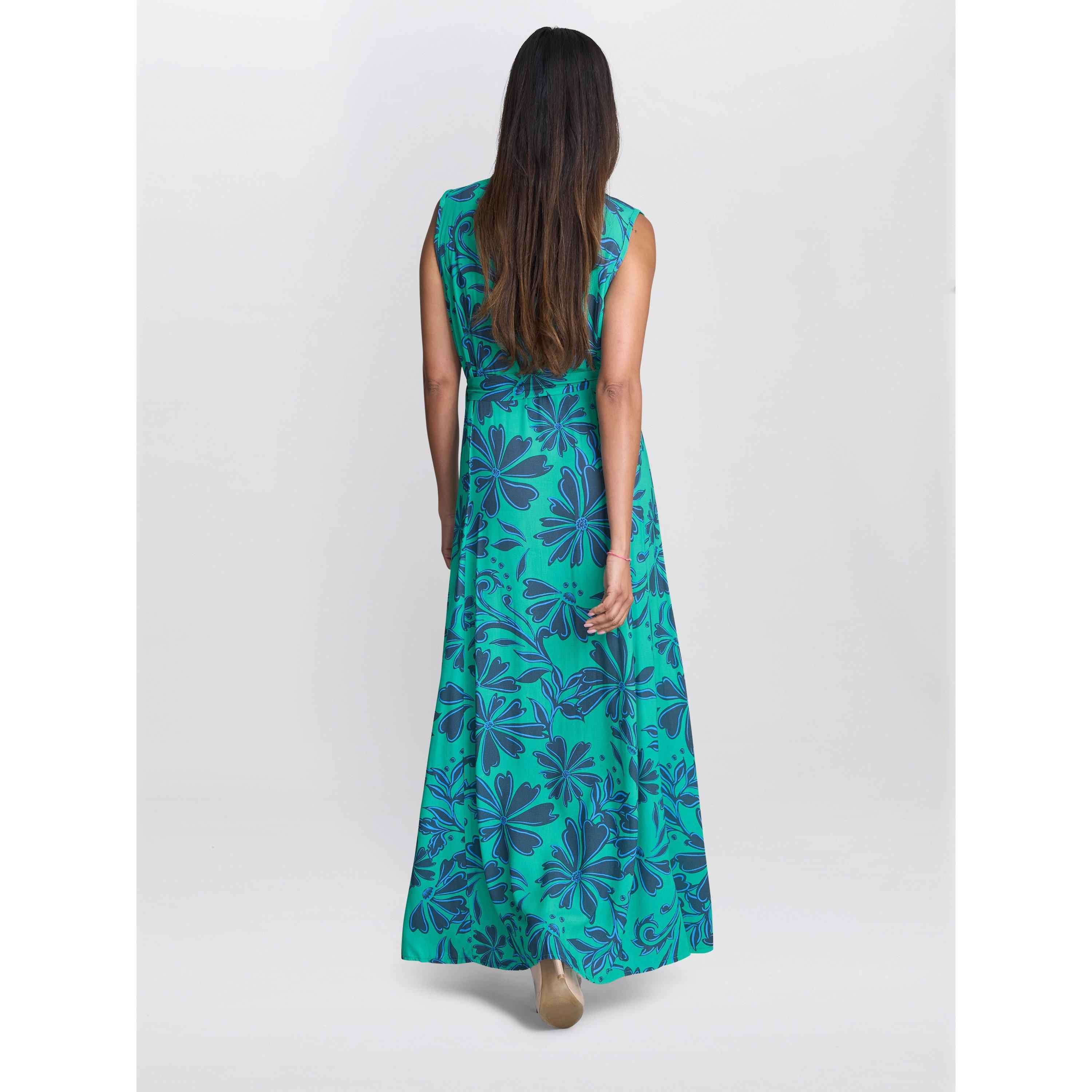 Blue - Gina Bacconi - REAGAN Long Shirt Dress - 2