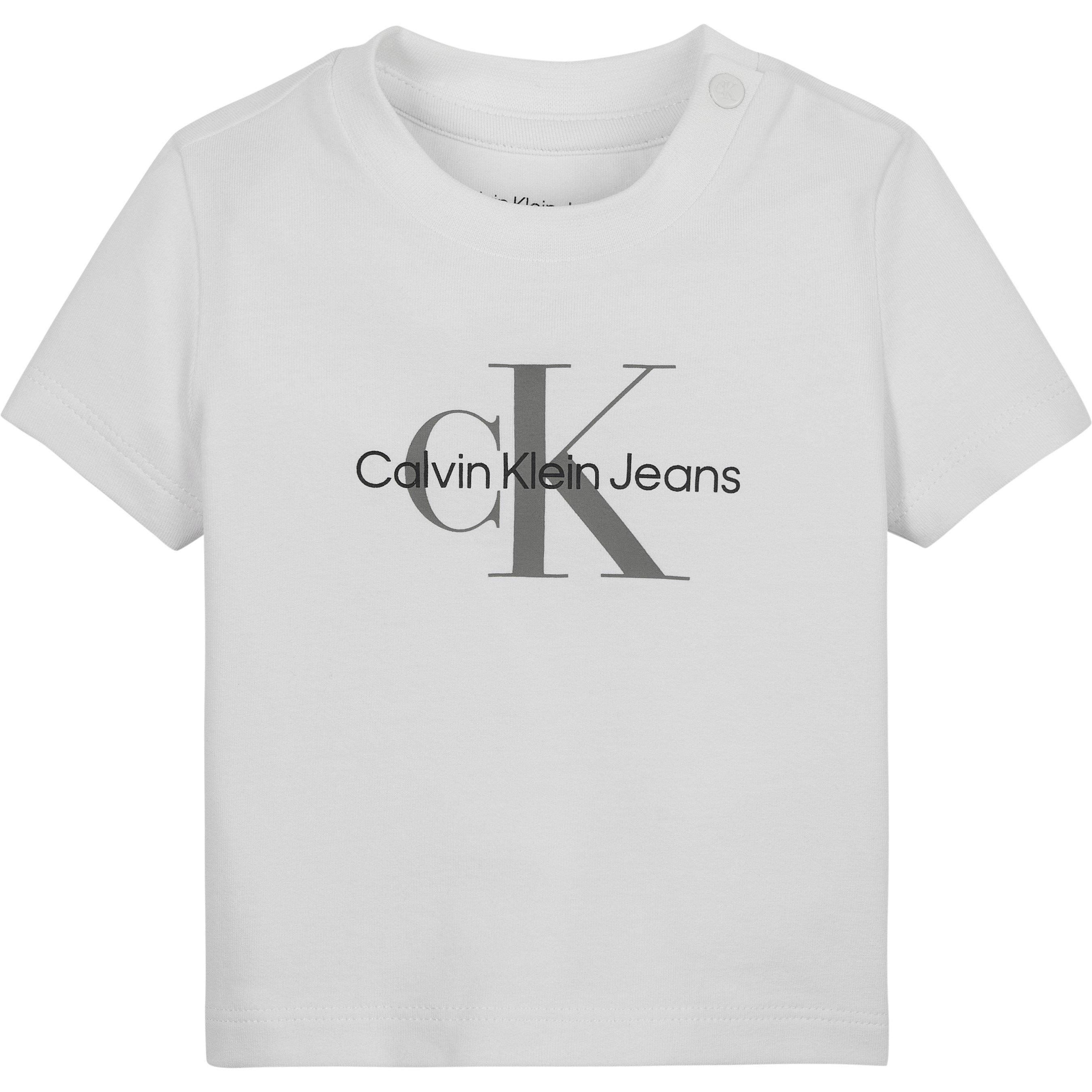 Calvin Klein Jeans  Infant Kids' Monogram Short-Sleeve Regular Fit T-Shirt - White Yaf - 12M (80)