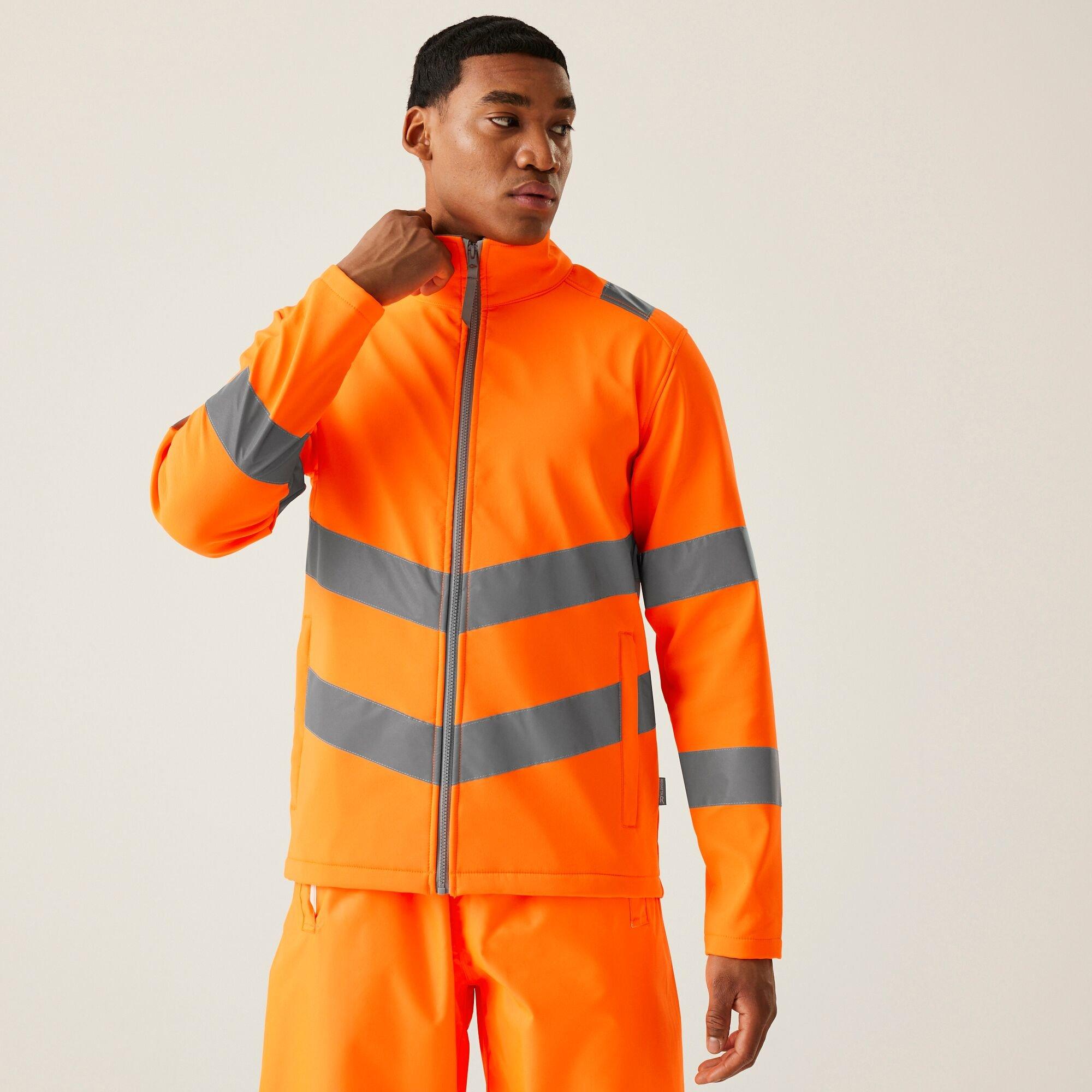 Regatta Men's Hi-Vis Pro Contract Ablaze 2 Layer Softshell - Orange - 3XL