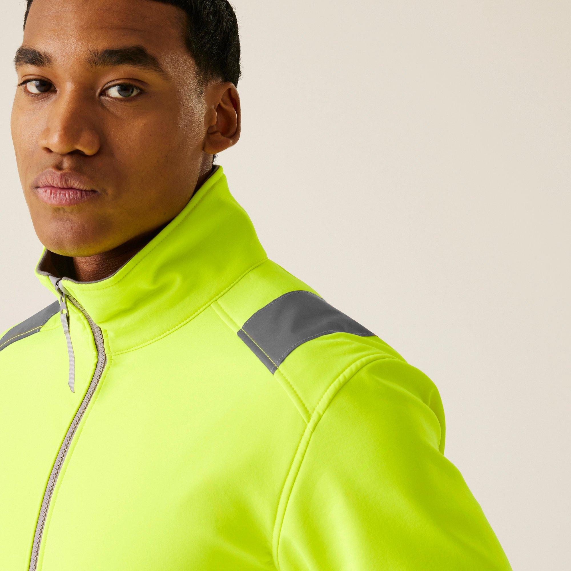 Yellow - Regatta - Mens Hi-Vis Pro Contract Ablaze 2 Layer Softshell - 5